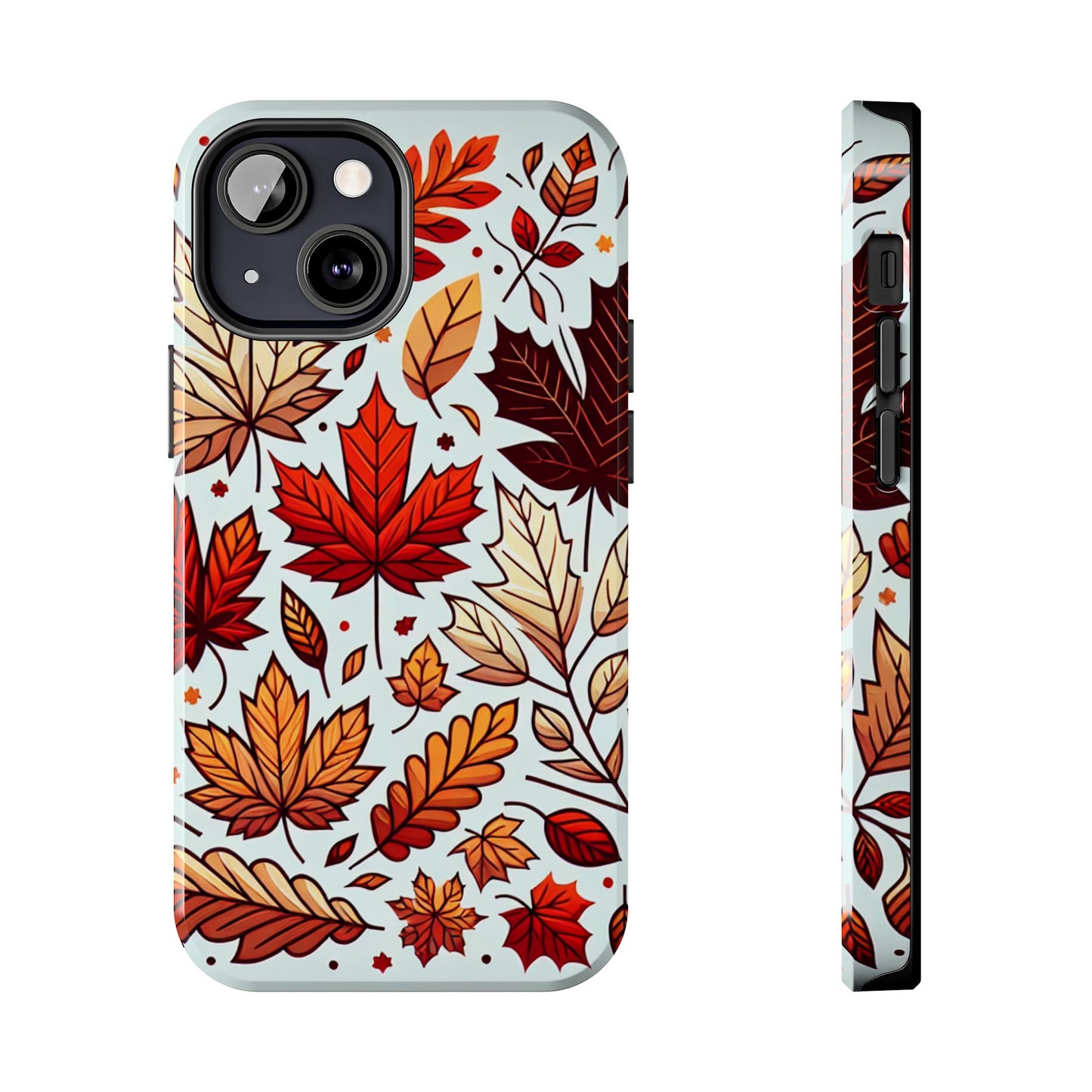 Autumn Leaves Tough Phone Case - Leaves Pattern - for iPhone