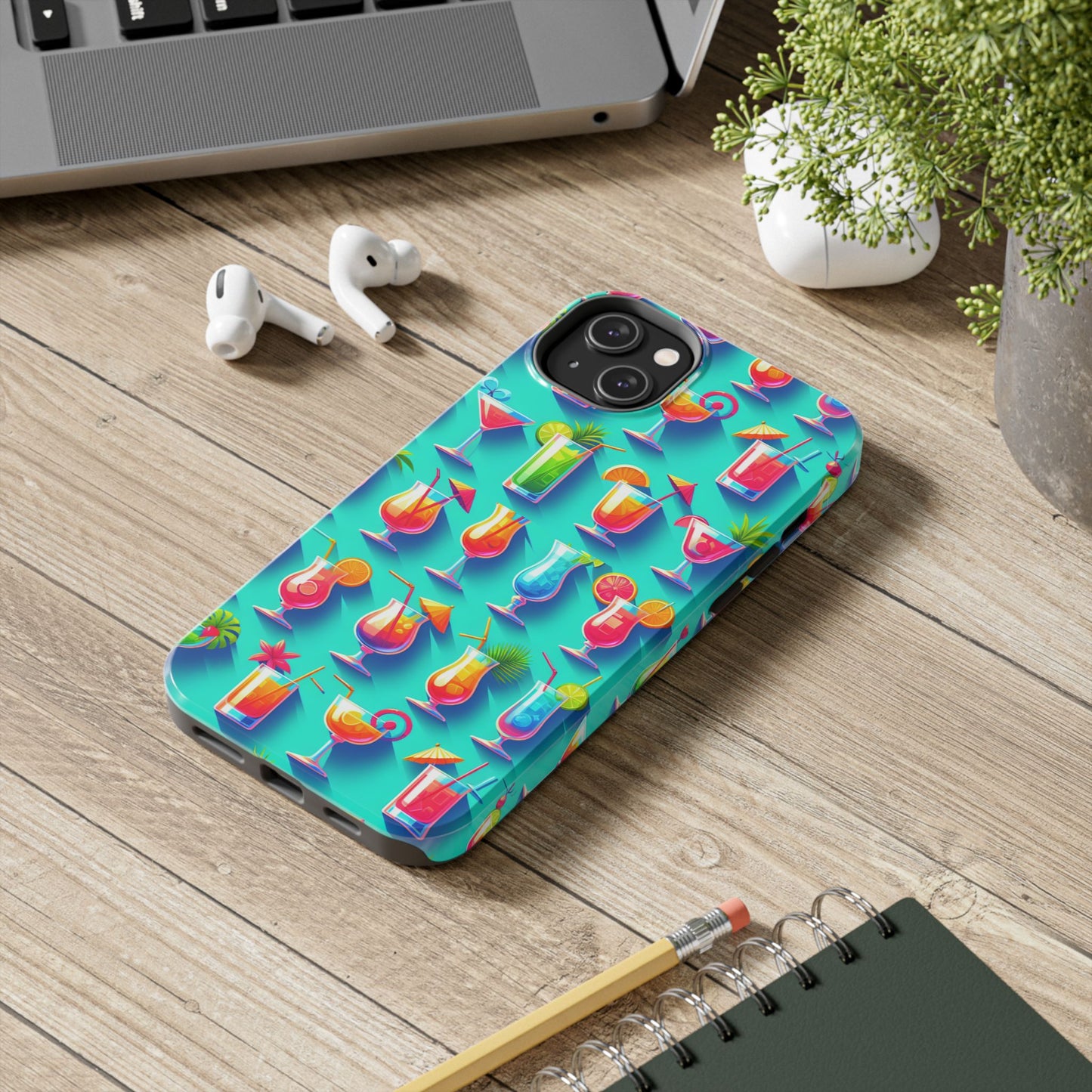 Cocktail Party Phone Case - Fun & Colorful Design for Summer Vibes - for iPhone