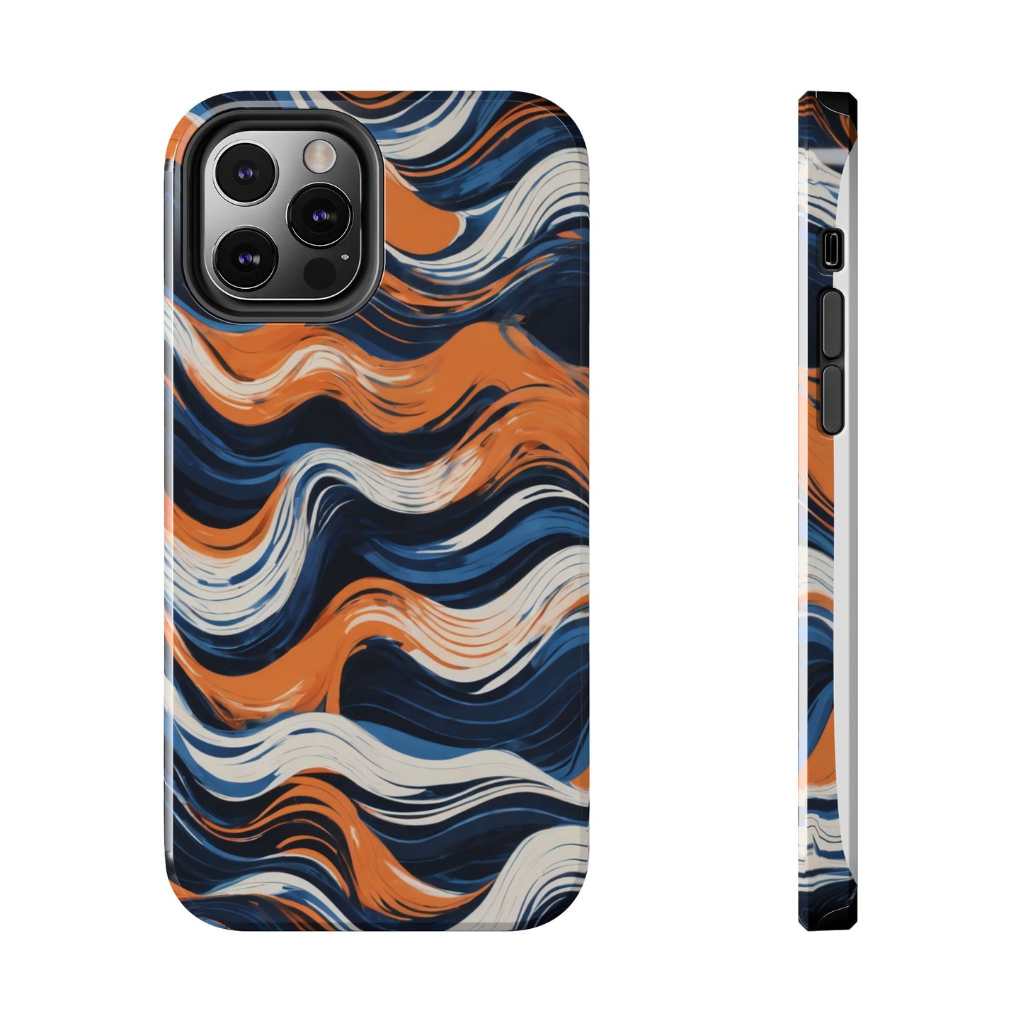 Wave Pattern Tough Phone Case - Stylish and Durable for Modern Lifestyle - for iPhone