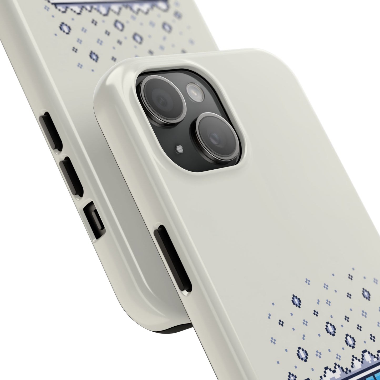 Snowy Vibe Tough Phone Case - Let It Snow Loading Design Pixel Art