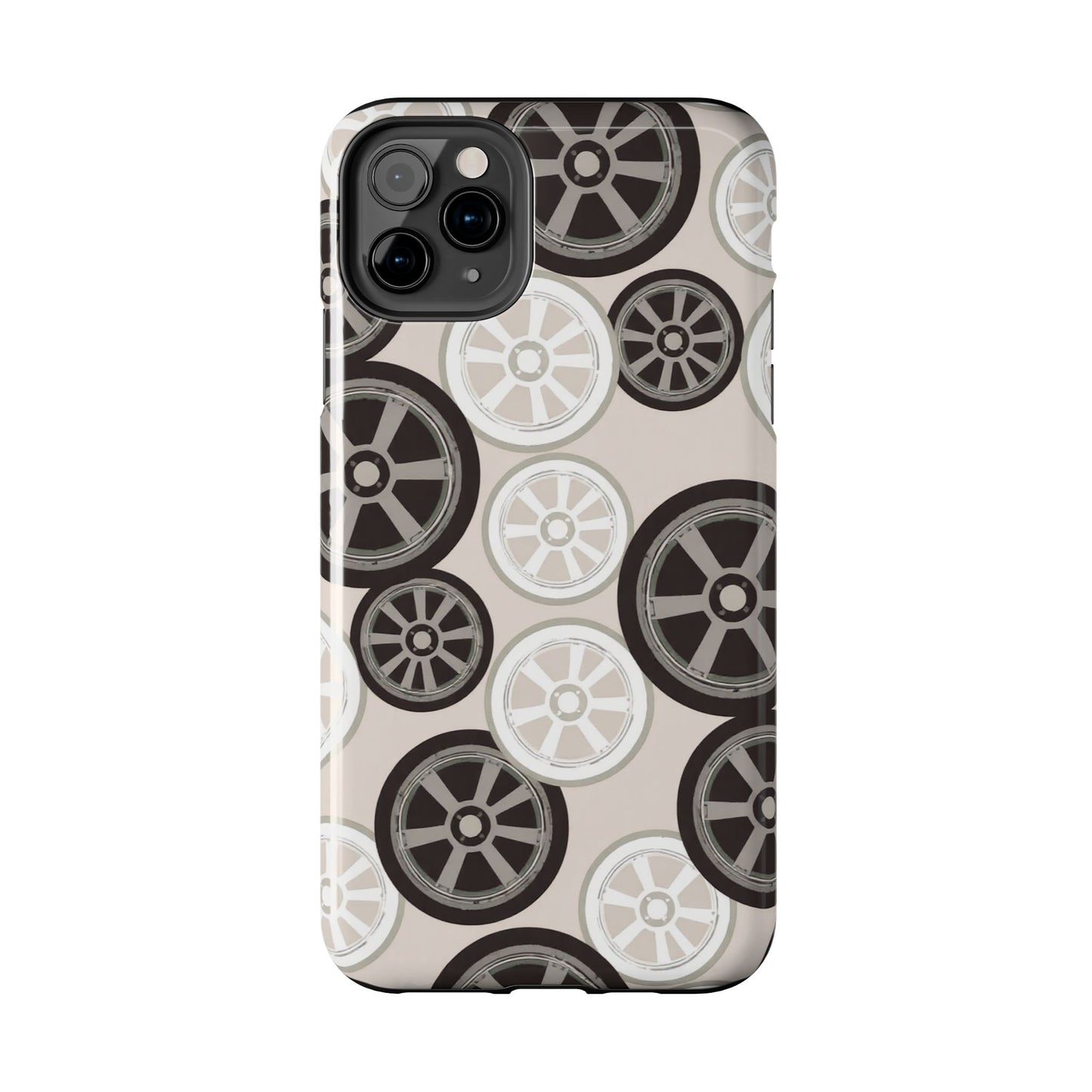 Racing Wheel Design Tough Phone Case – Durable Protection for Automotive Enthusiasts