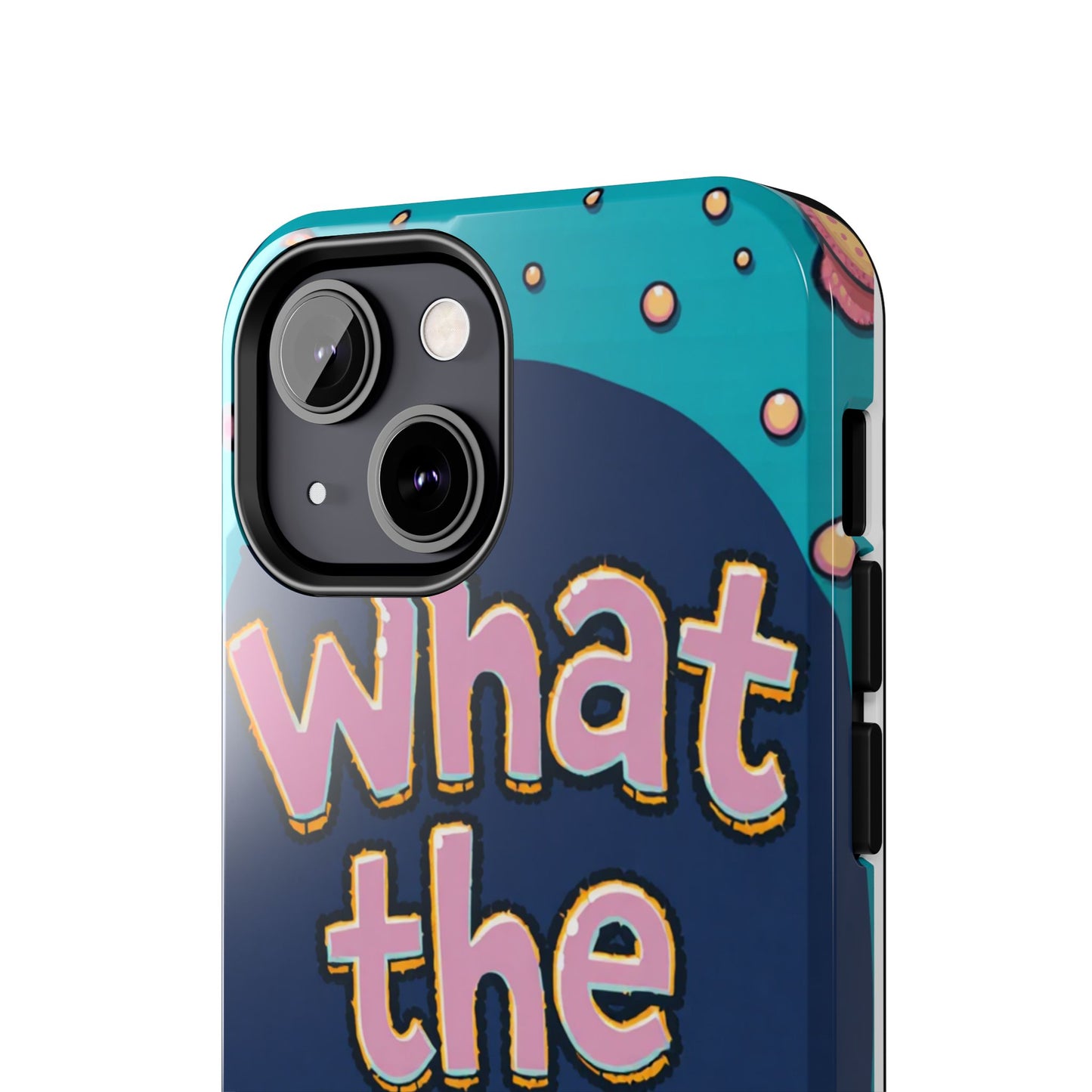 Playful Tough Phone Case - "What the Fish" Design