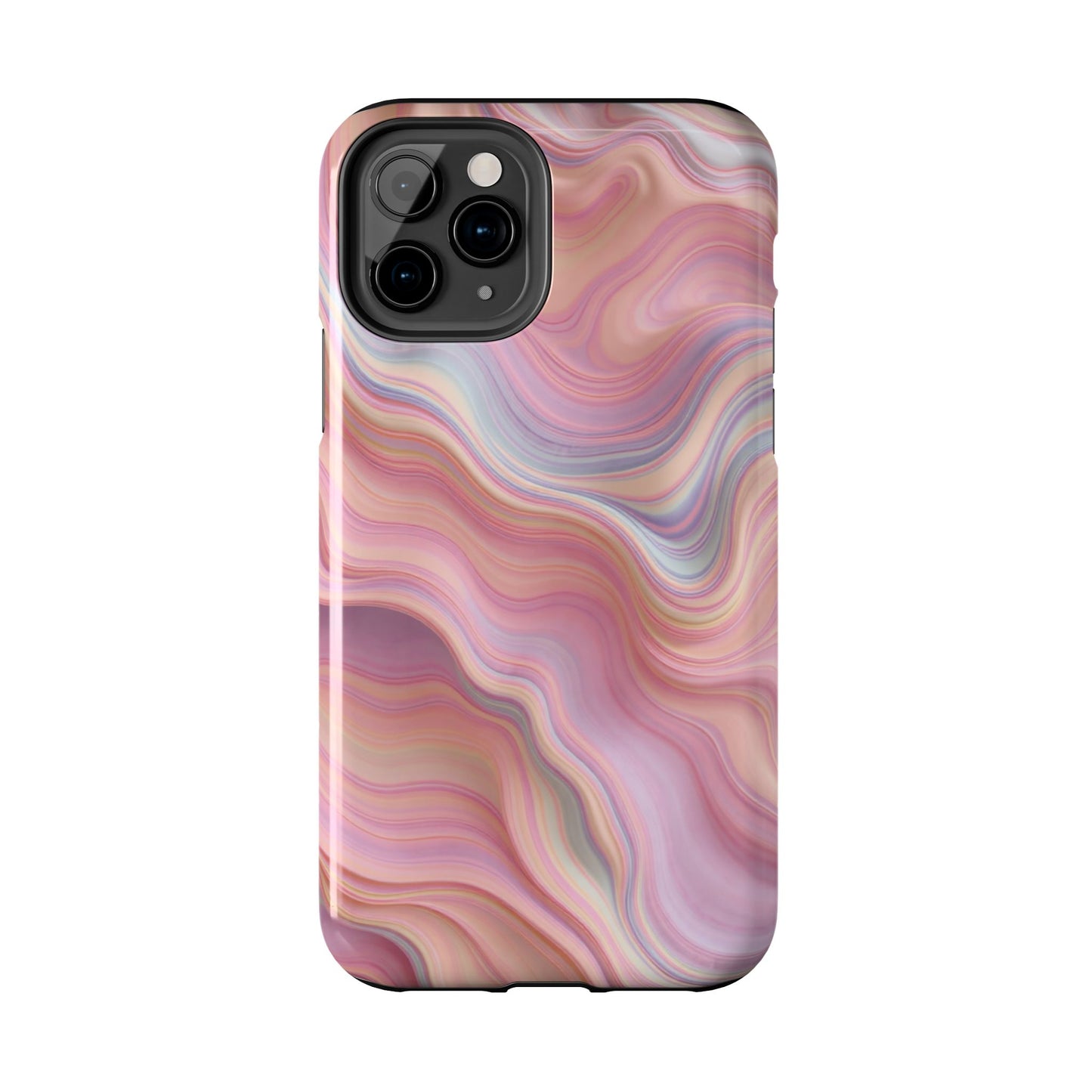 Stylish Tough Phone Cases - Abstract Pink Marble Design