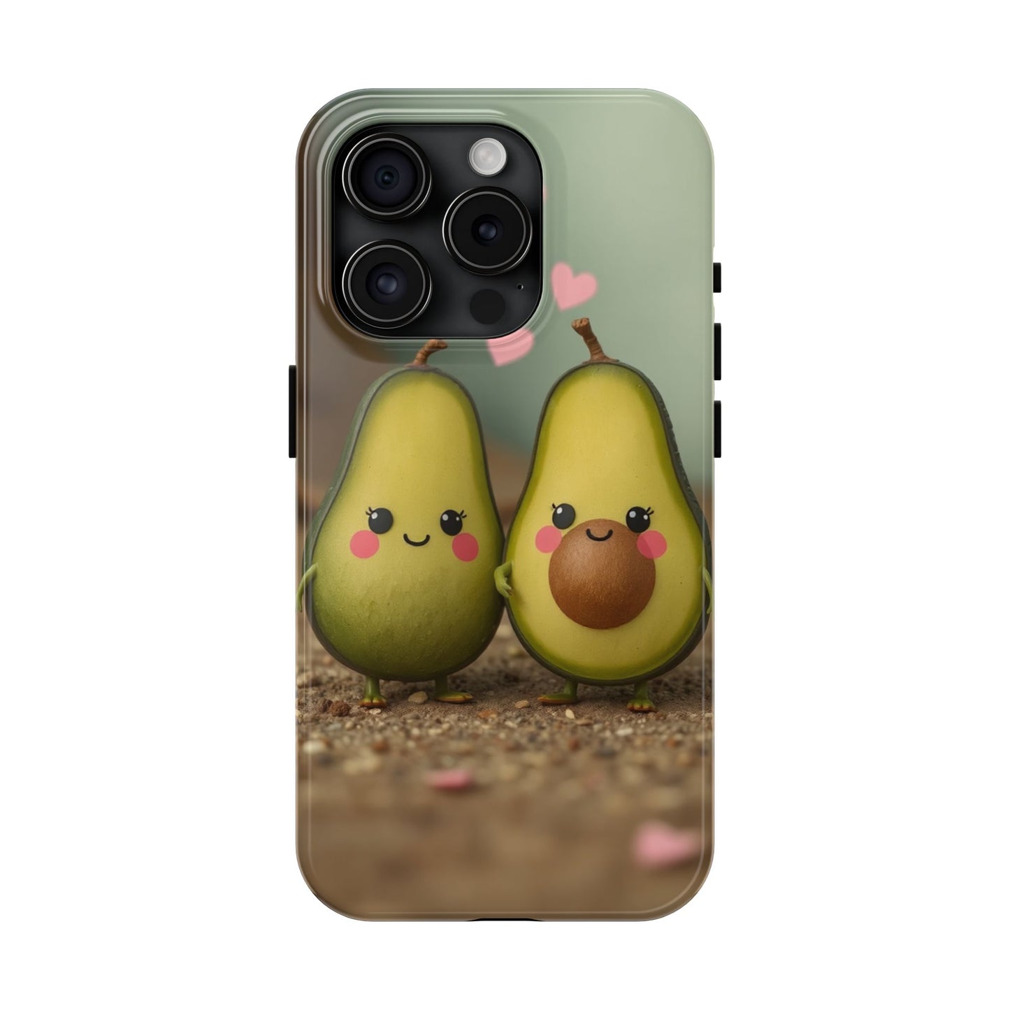Cute Avocado Phone Case, Funny Tough Case, Quirky Phone Accessory, Gifts for Foodies, Valentine's Day Present
