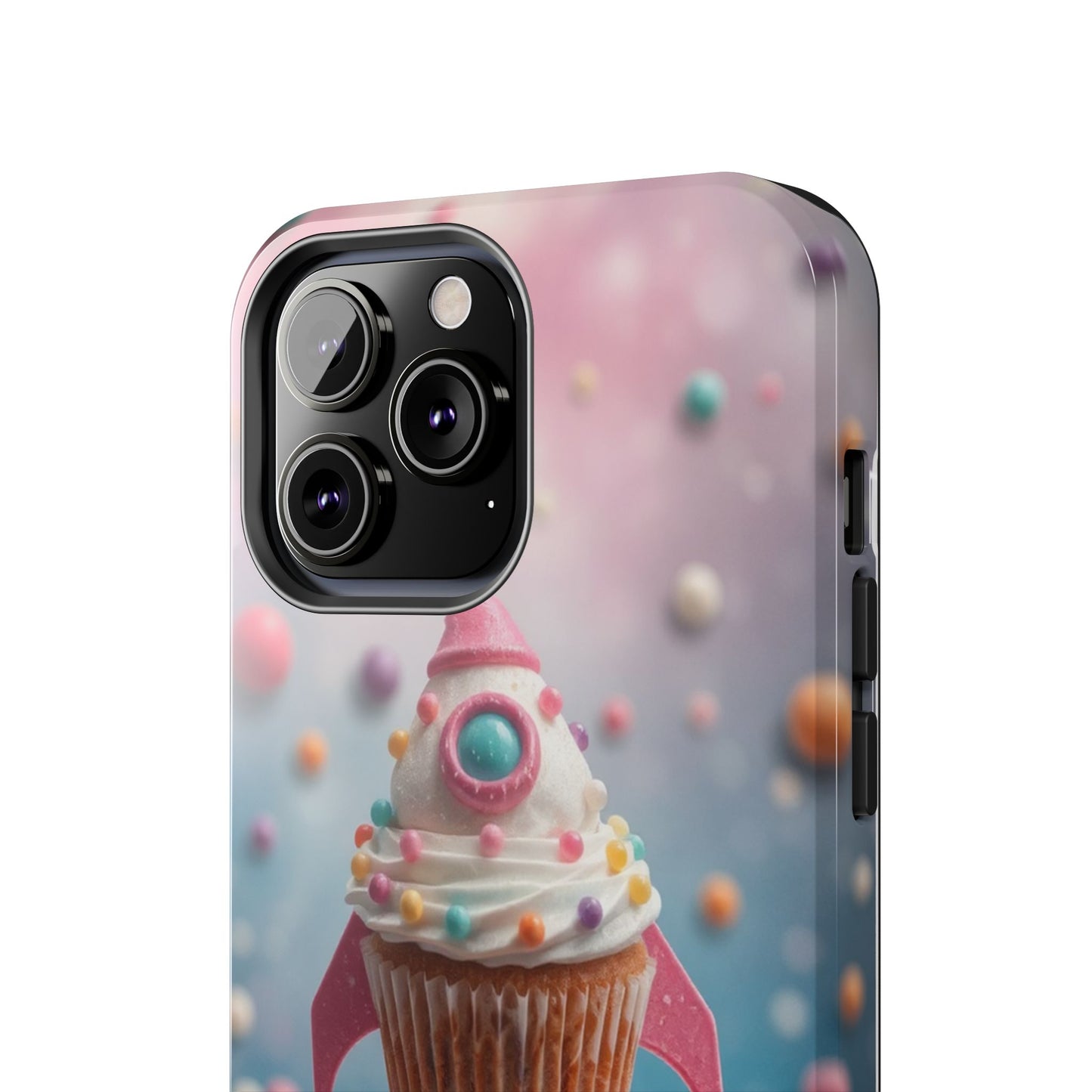 Whimsical Rocket Cupcake Phone Case - Fun Protective Case for Kids and Teens
