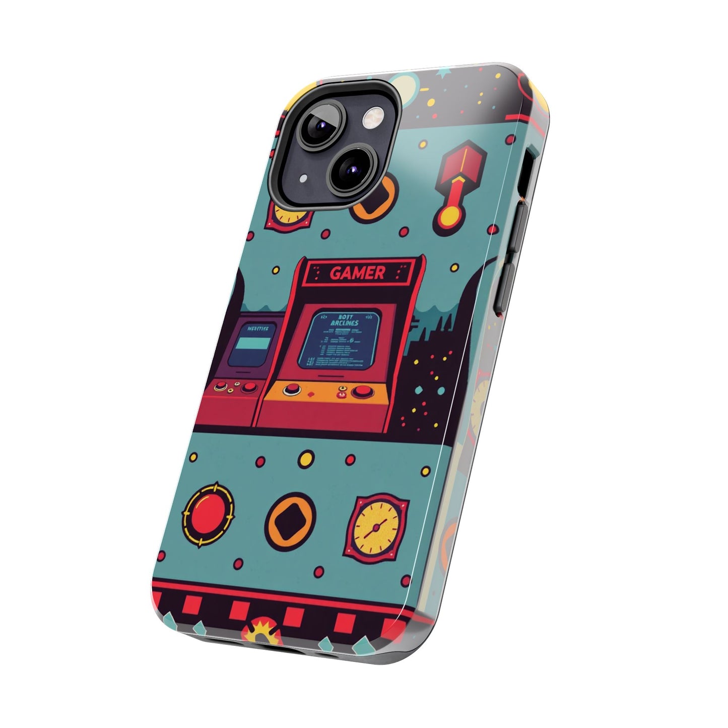 Retro Gamer Tough Phone Case - Vibrant Arcade Design for Gaming Enthusiasts - for iPhone