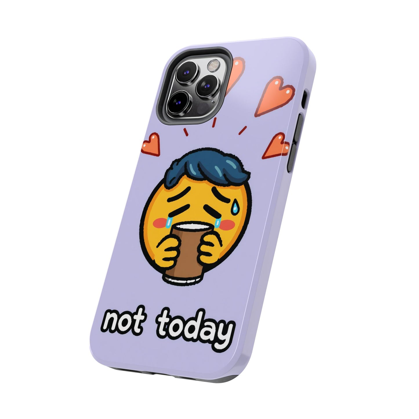Cute Tough Phone Case - 'Not Today' Emoji Design
