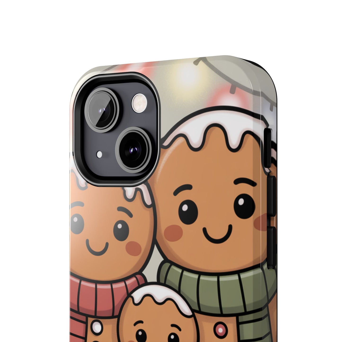 Gingerbread Cartoon Family Tough Phone Case – Festive Holiday Protection