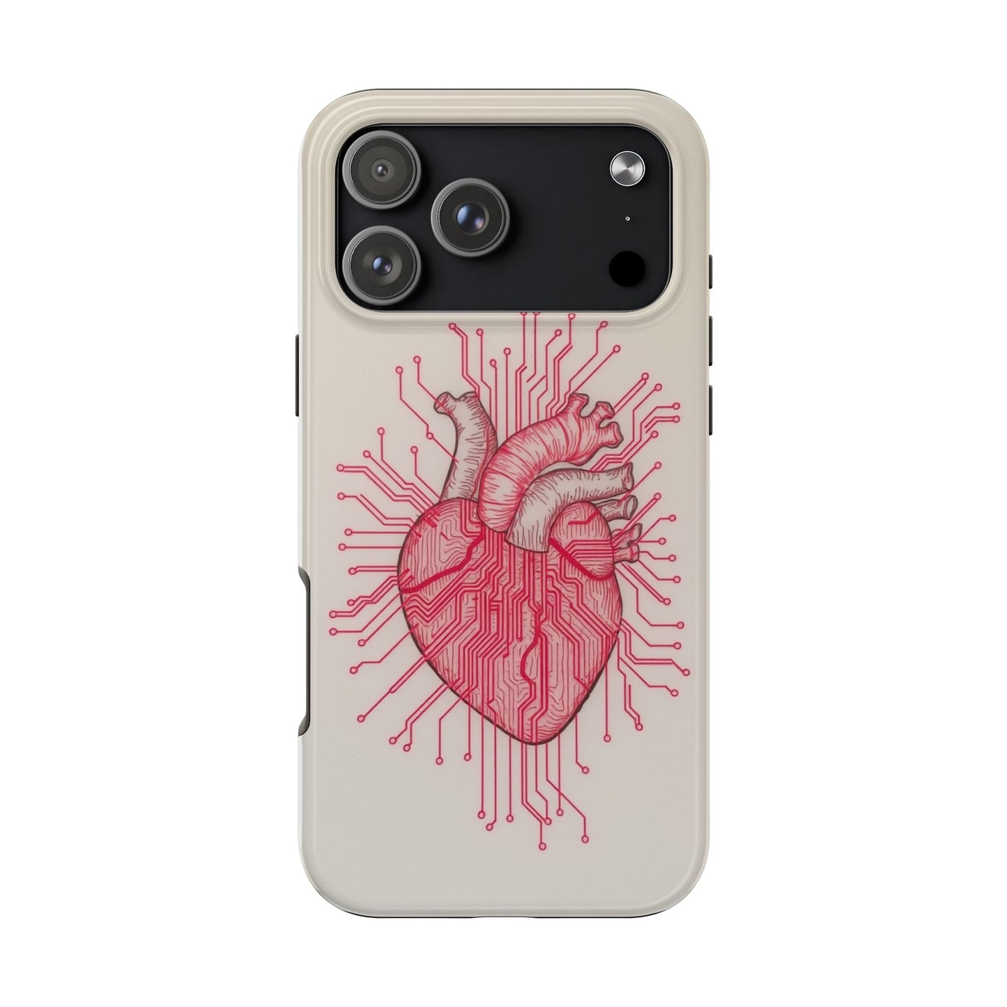 Heart Circuit Tough Phone Case – Unique Tech-Inspired Design for Tech Lovers