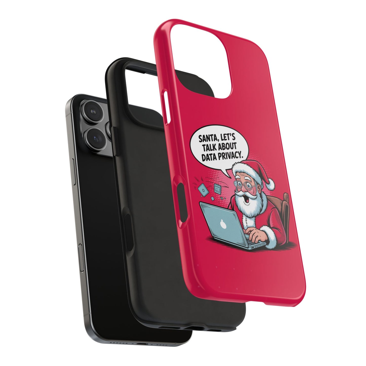 Santa Data Privacy Design Tough iPhone Case for Christmas