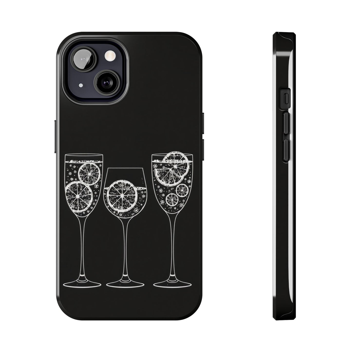 Stylish Tough Phone Cases with Citrus Glass Design, Protective Cases for Parties, Summer Events, and Everyday Use