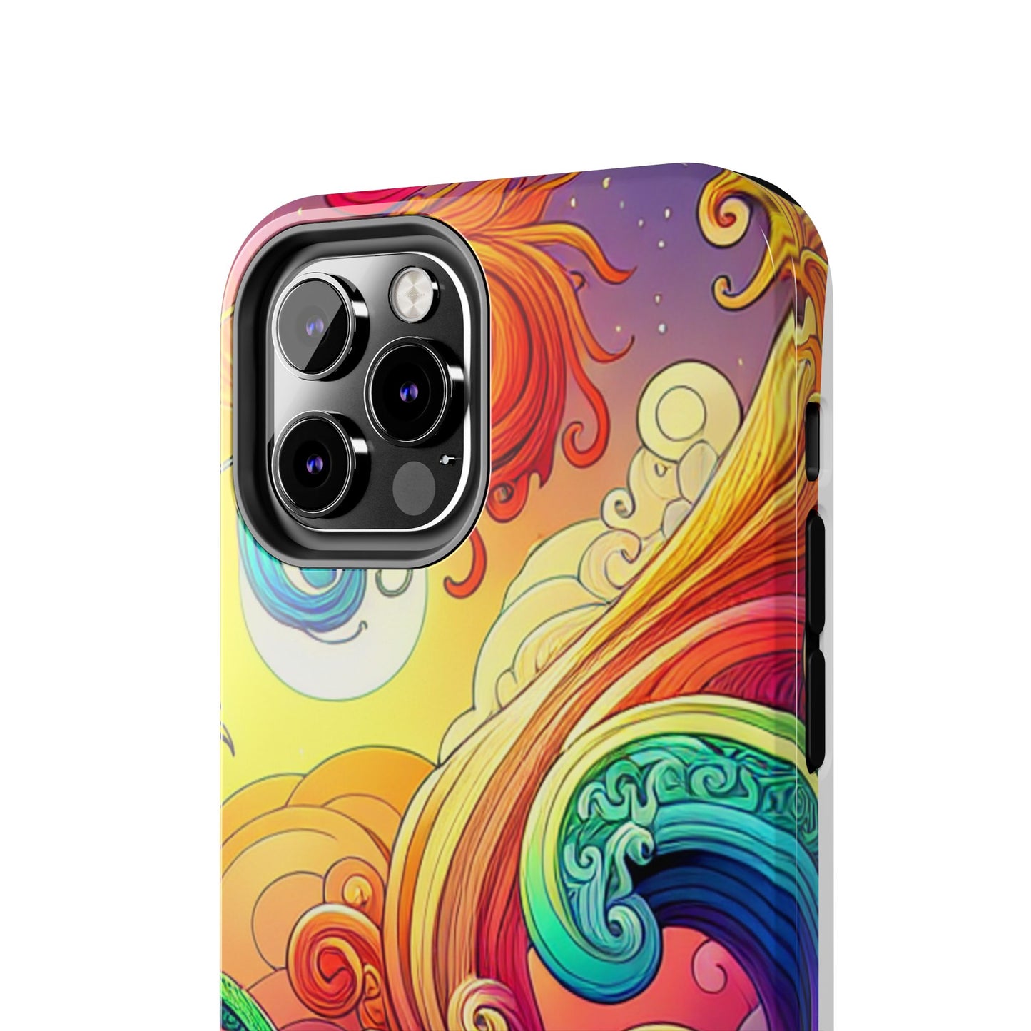 Fantasy Ocean Waves Tough Phone Case - Colorful Protective Cover - for iPhone