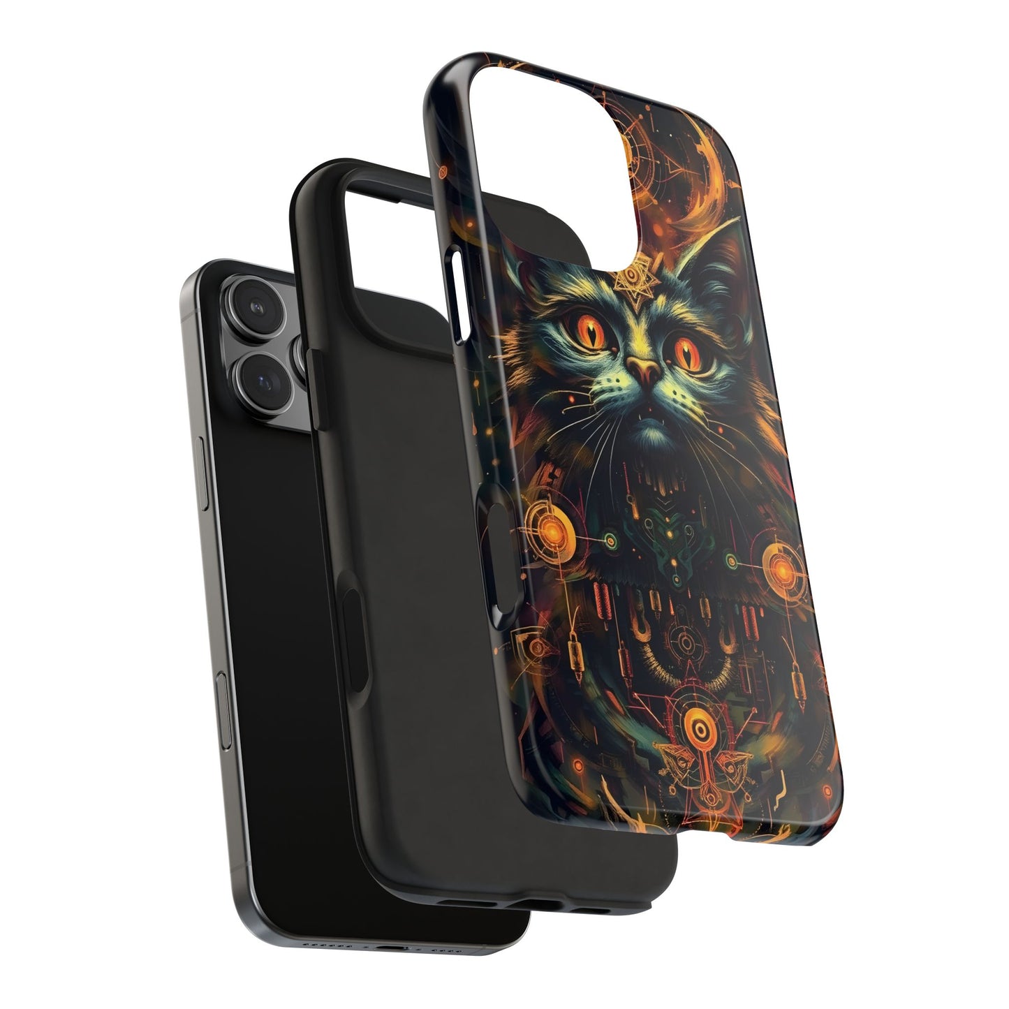 Mystical Cat Queen Tough Phone Case – Unique Protection for Cat Lovers - for iPhone
