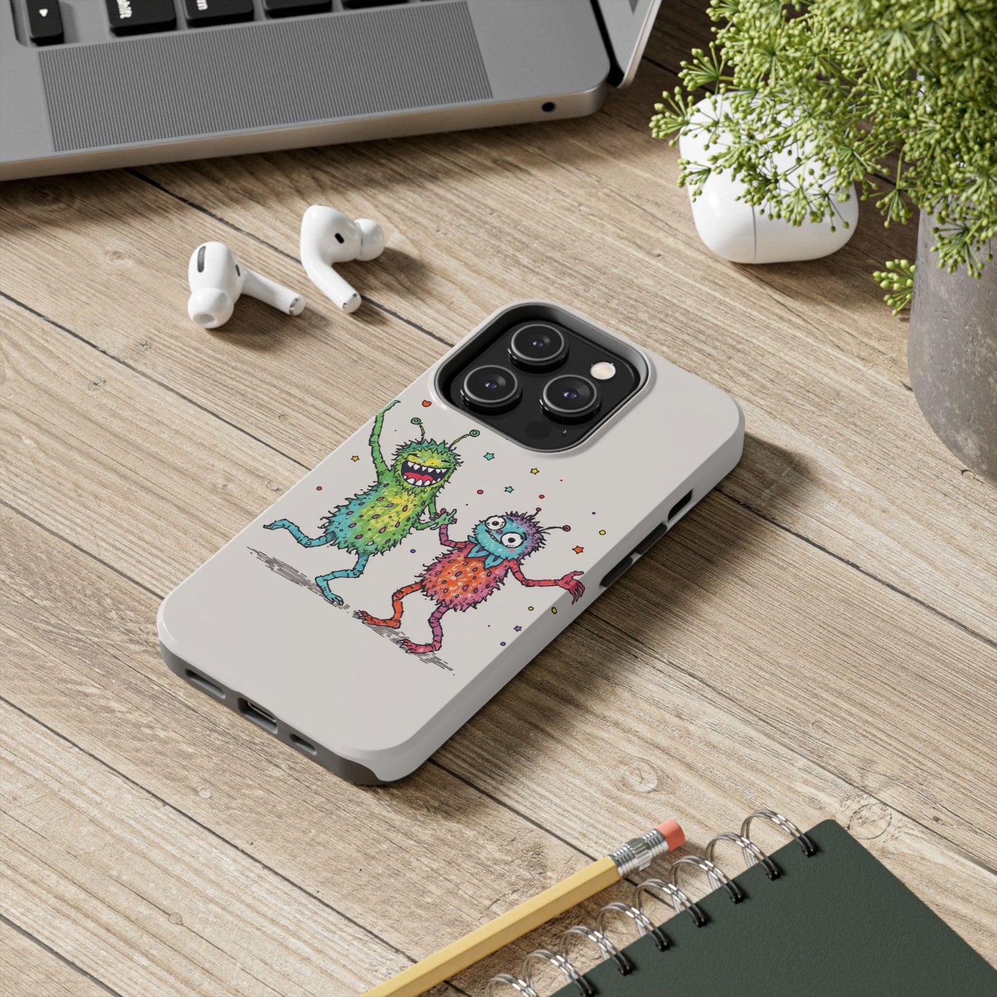 Colorful Monster Tough Phone Case - Fun and Playful Design
