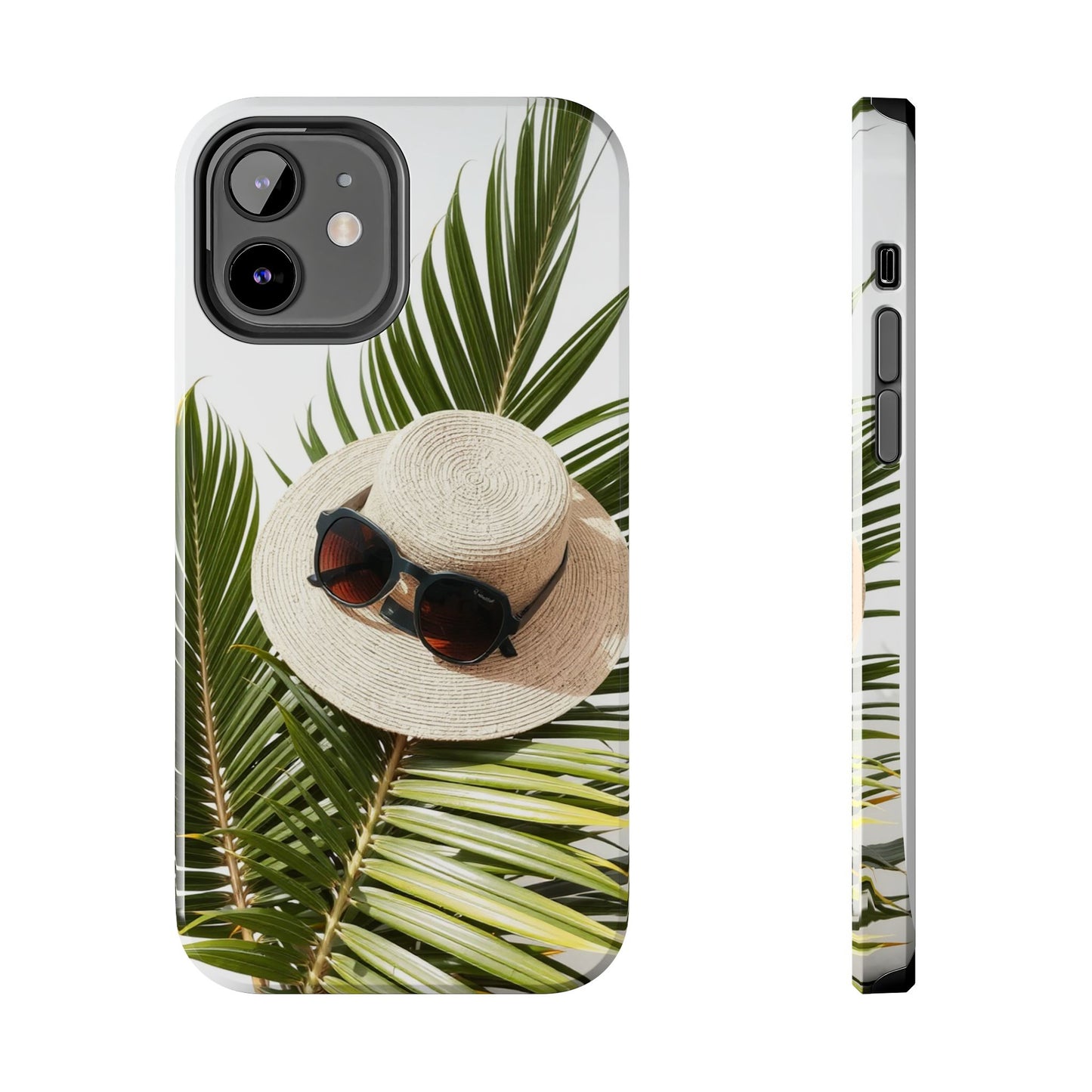 Tropical Phone Case - Summer Vibes with Hat & Sunglasses Design