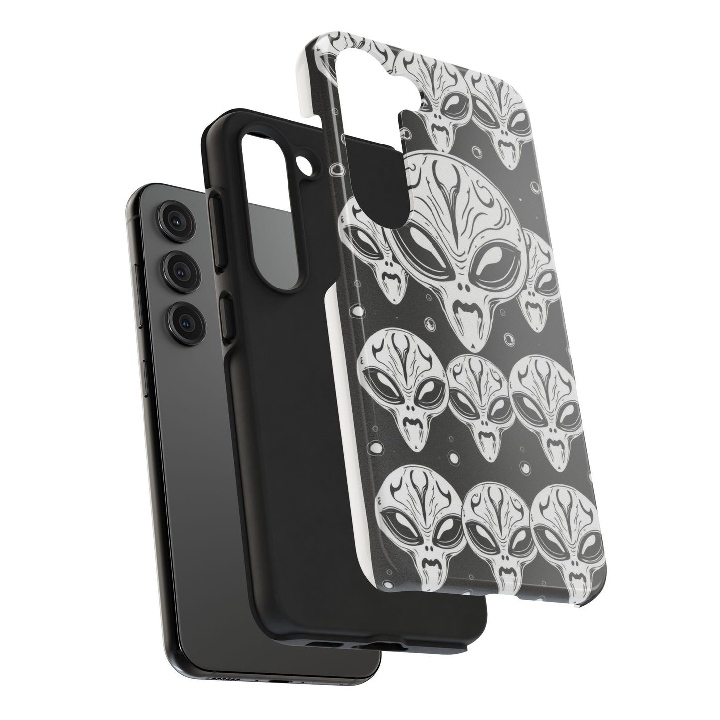 Alien Pattern Tough Phone Case - Durable Protection with Out-of-This-World Design