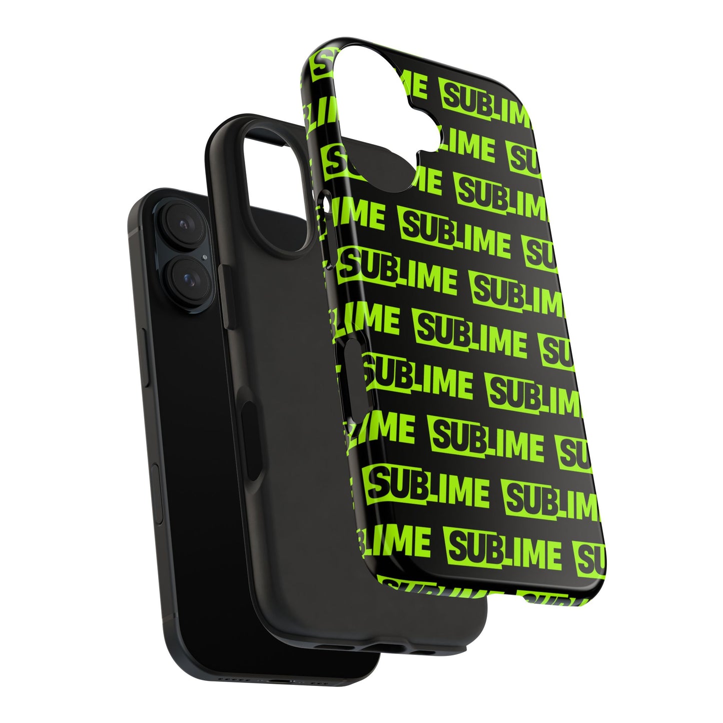 Sublime Text Pattern Tough Phone Case - Vibrant Protective Cover for iPhone