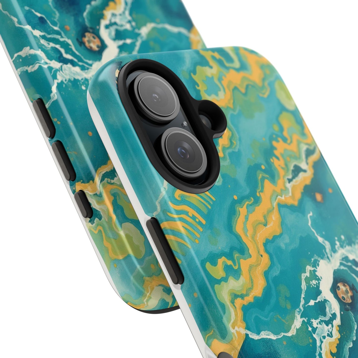 Ocean Wave Tough Phone Case – Durable Protection with Abstract Art Design