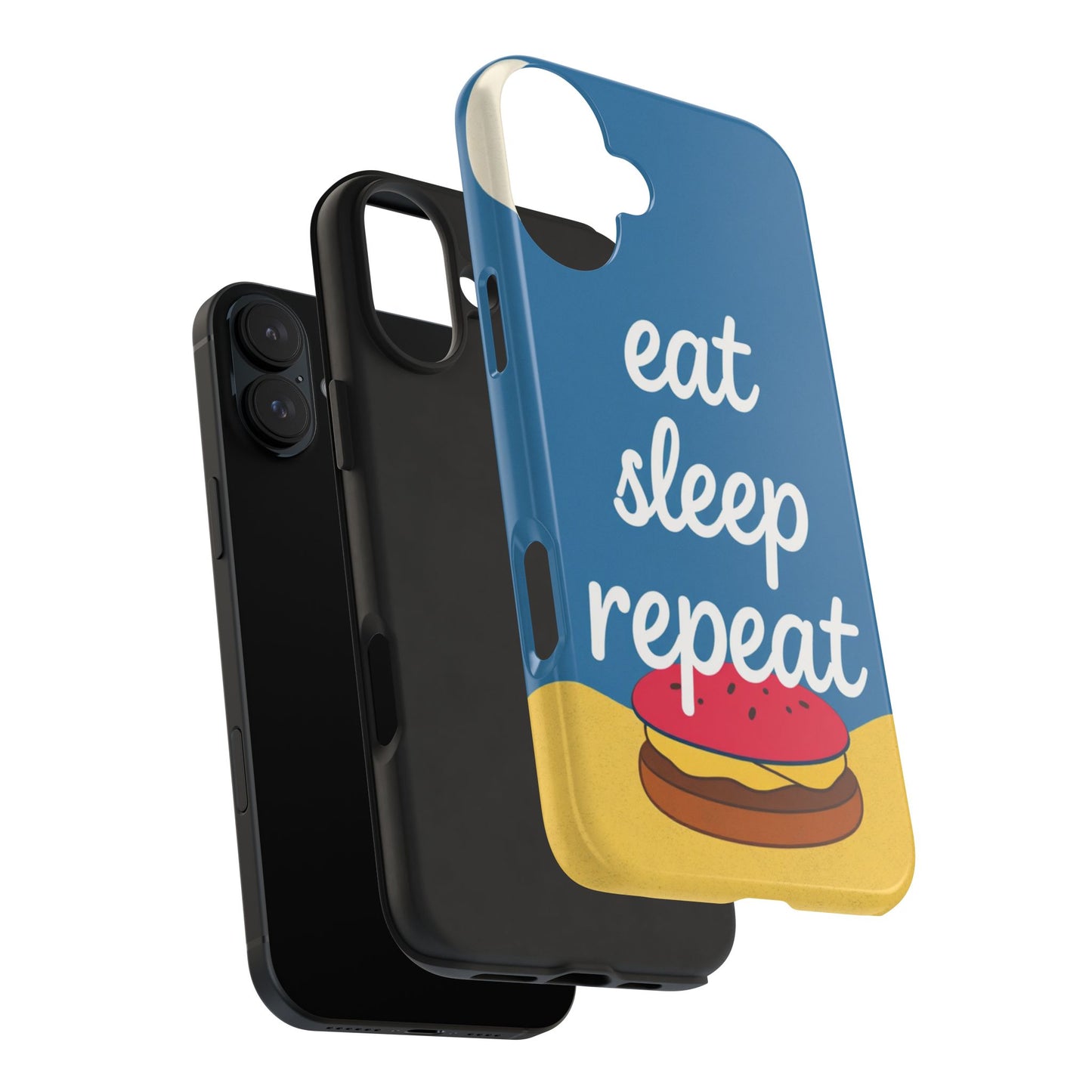 Eat, Sleep, Repeat Phone Case – Fun & Durable Tough Phone Cases for Food Lovers
