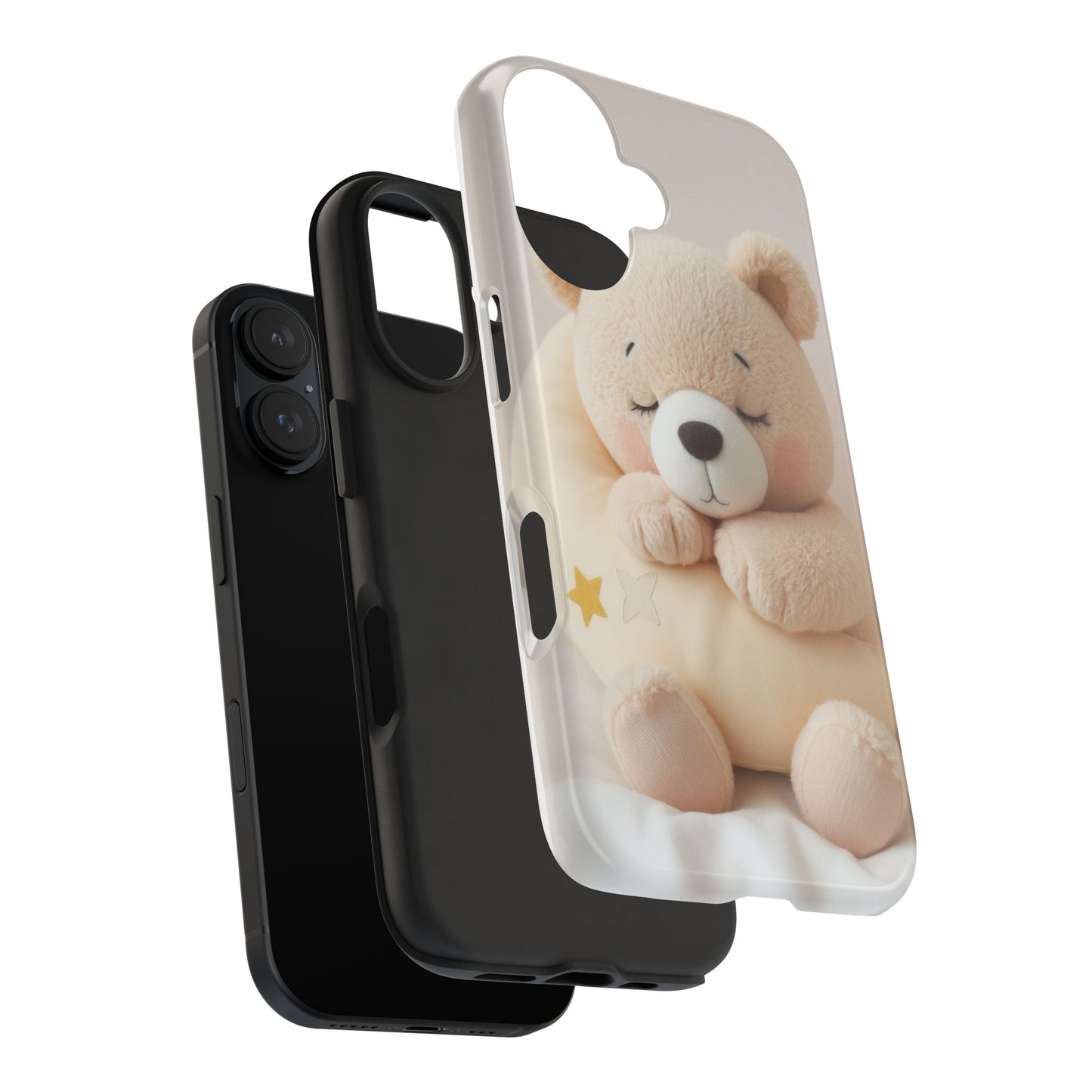 Cute Bear Tough Phone Case - Adorable Baby Animal Design for Kids & Adults