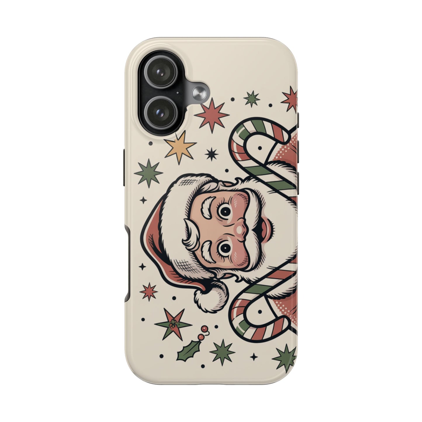 Retro Santa Tough Phone Case - Festive Holiday Design