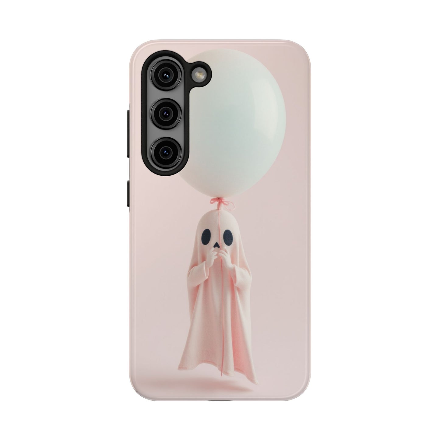 Cute Ghost Phone Case with Balloon - Tough Protection for Spooky Vibes