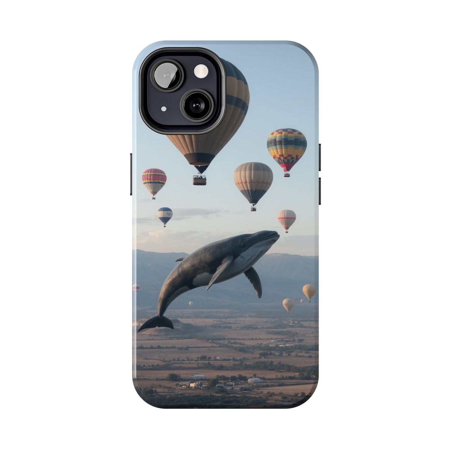 Whale Hot Air Balloon Tough Phone Case - Adventure & Nature Lovers