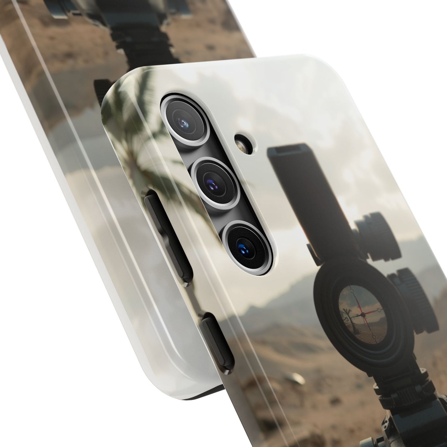 Tough Phone Case with Sniper Scope Design - Durable & Stylish Protection for Outdoors Enthusiasts