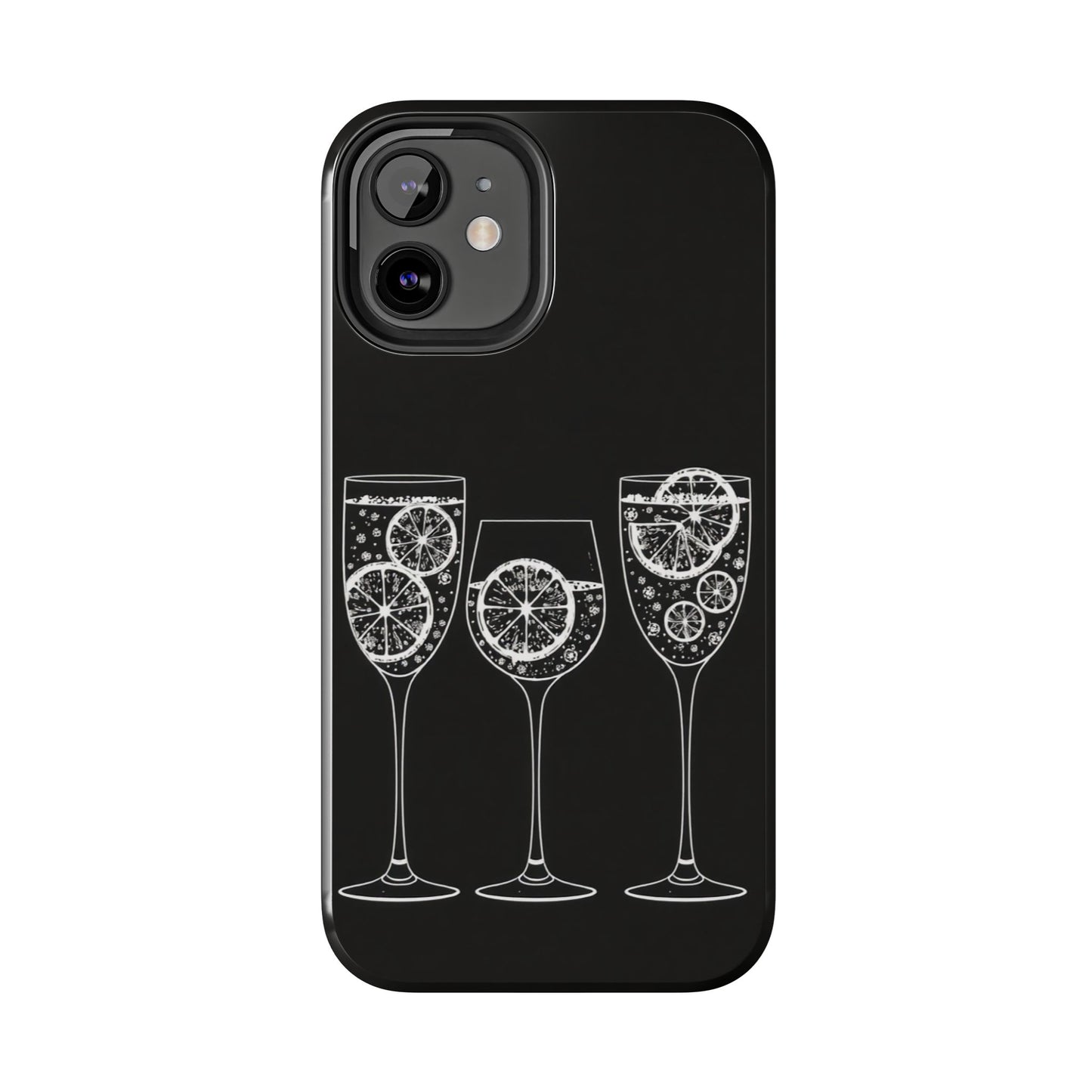 Stylish Tough Phone Cases with Citrus Glass Design, Protective Cases for Parties, Summer Events, and Everyday Use