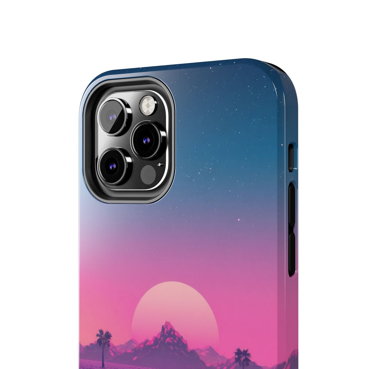 Retro Aesthetic Tough Phone Case - Vibrant Sunset Design