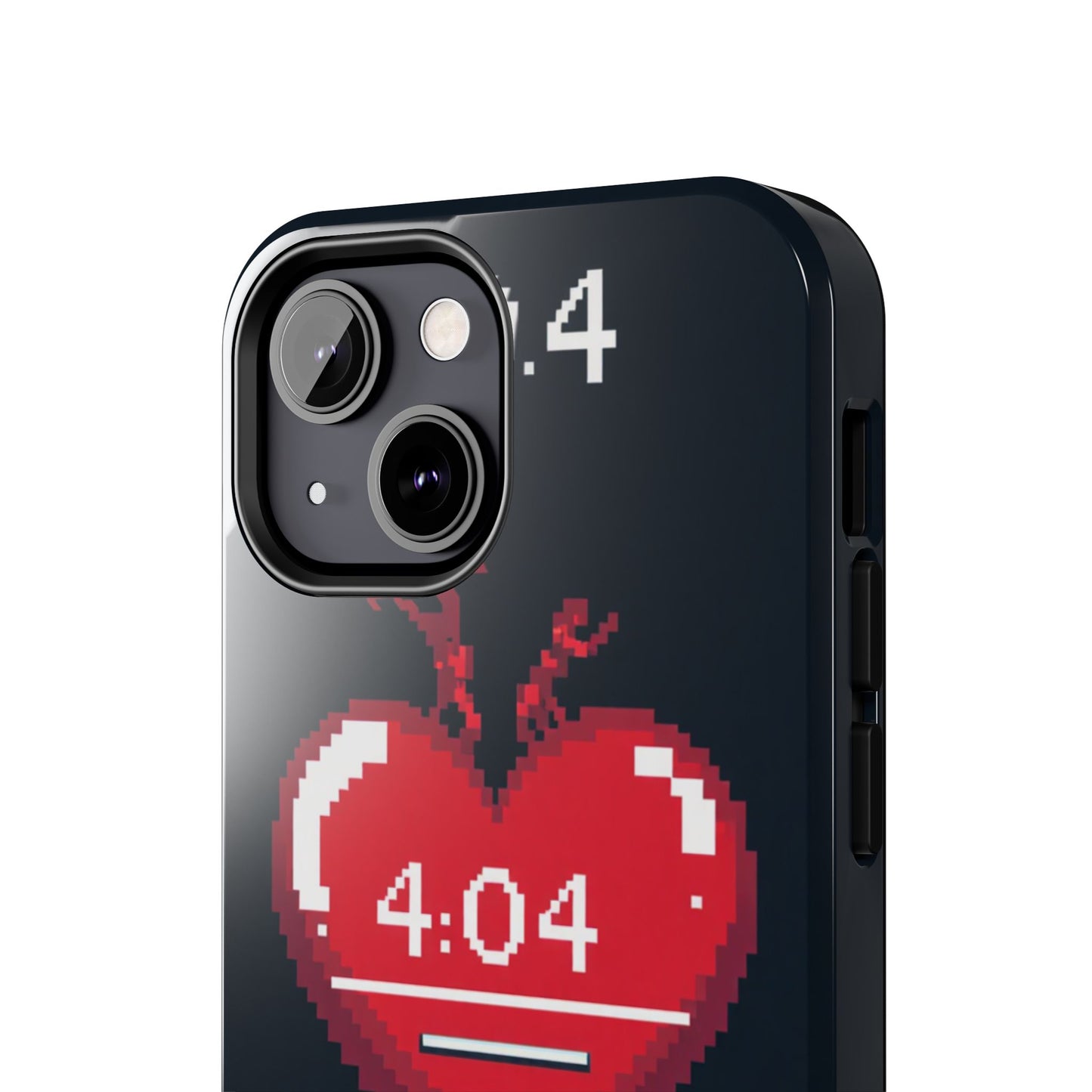 Vintage Pixel Heart Tough Phone Case - "404 Love Not Found" Design