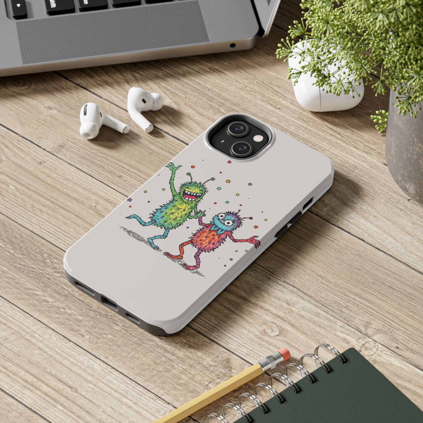 Colorful Monster Tough Phone Case - Fun and Playful Design