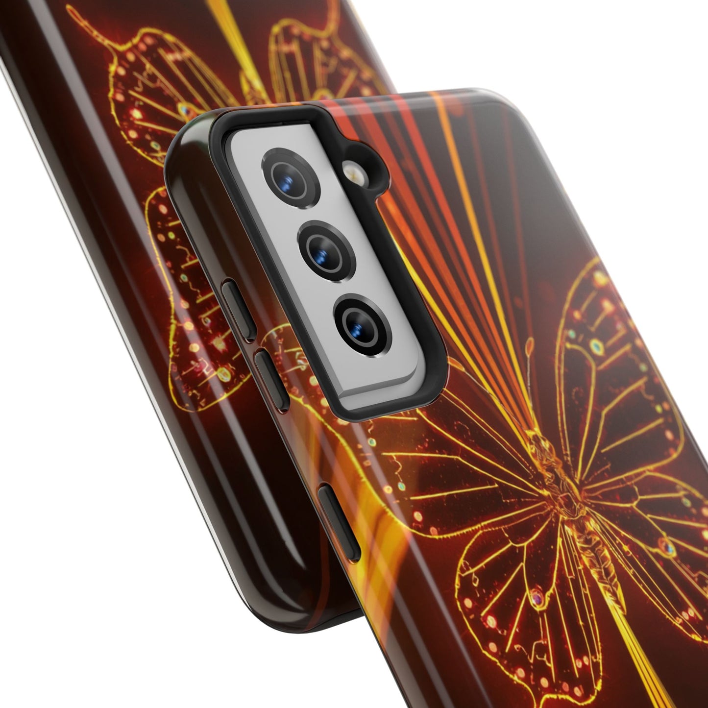 Elegant Butterfly Tough Phone Case - Stylish Protection for Nature Lovers