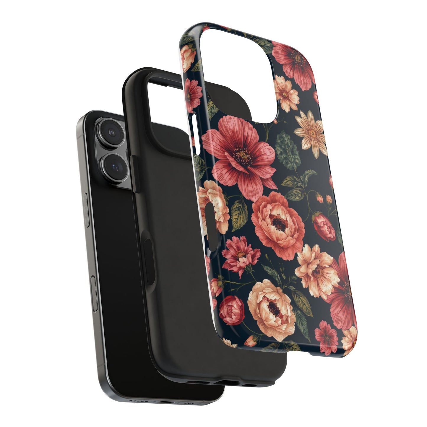 Spring Power! Floral Tough Phone Case - Durable Protection with Elegant Flower Design - for iPhone