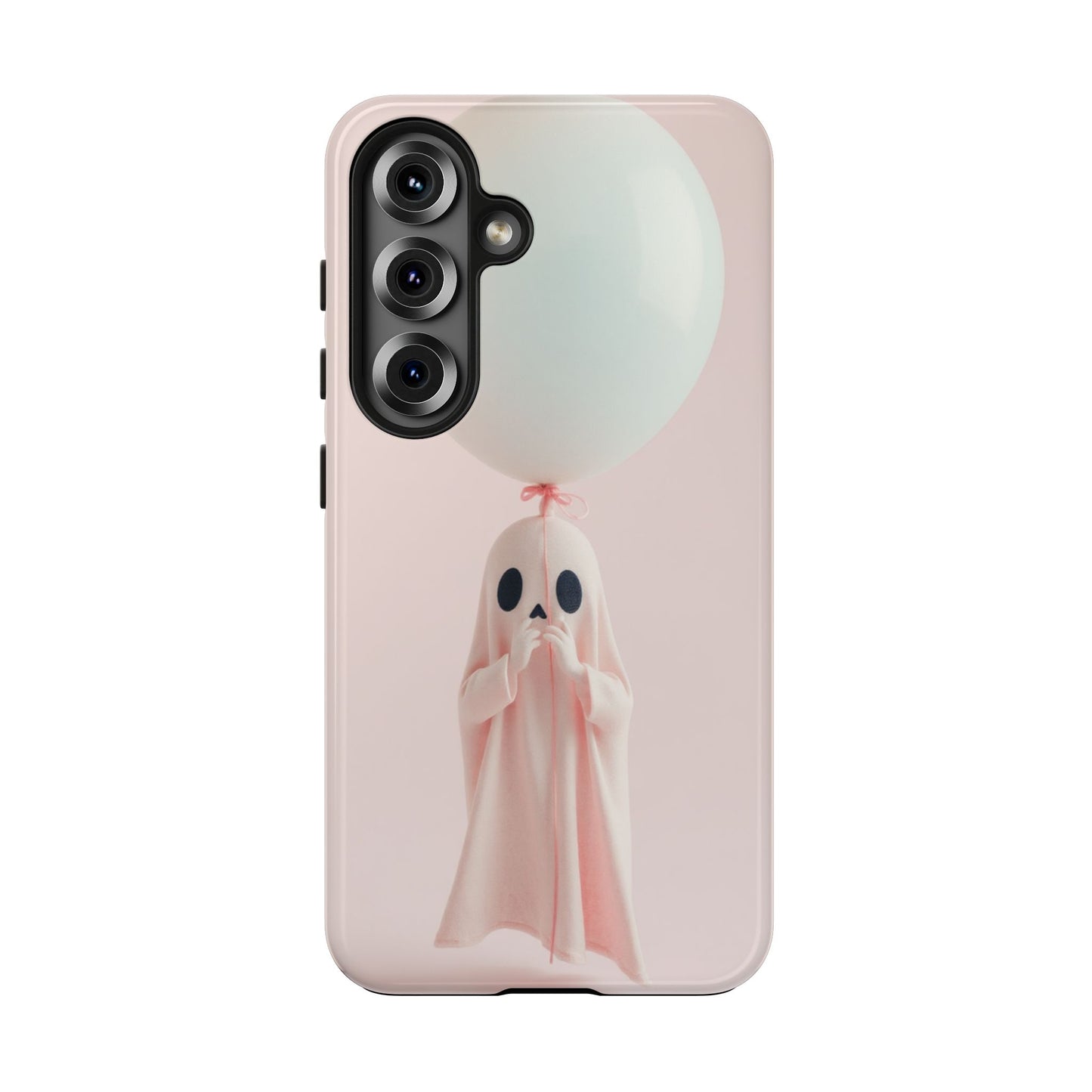 Cute Ghost Phone Case with Balloon - Tough Protection for Spooky Vibes