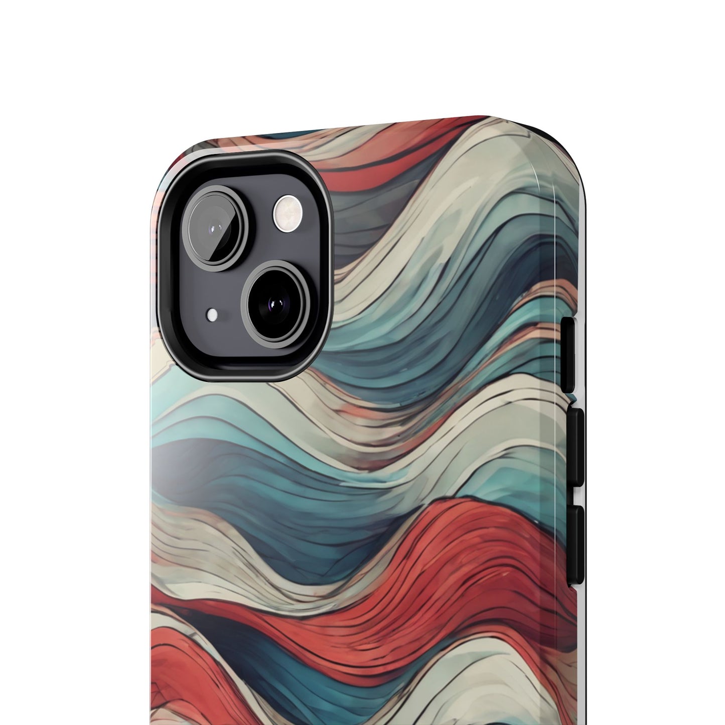 Abstract Waves Tough Phone Case - Stylish & Durable Phone Protection - for iPhone