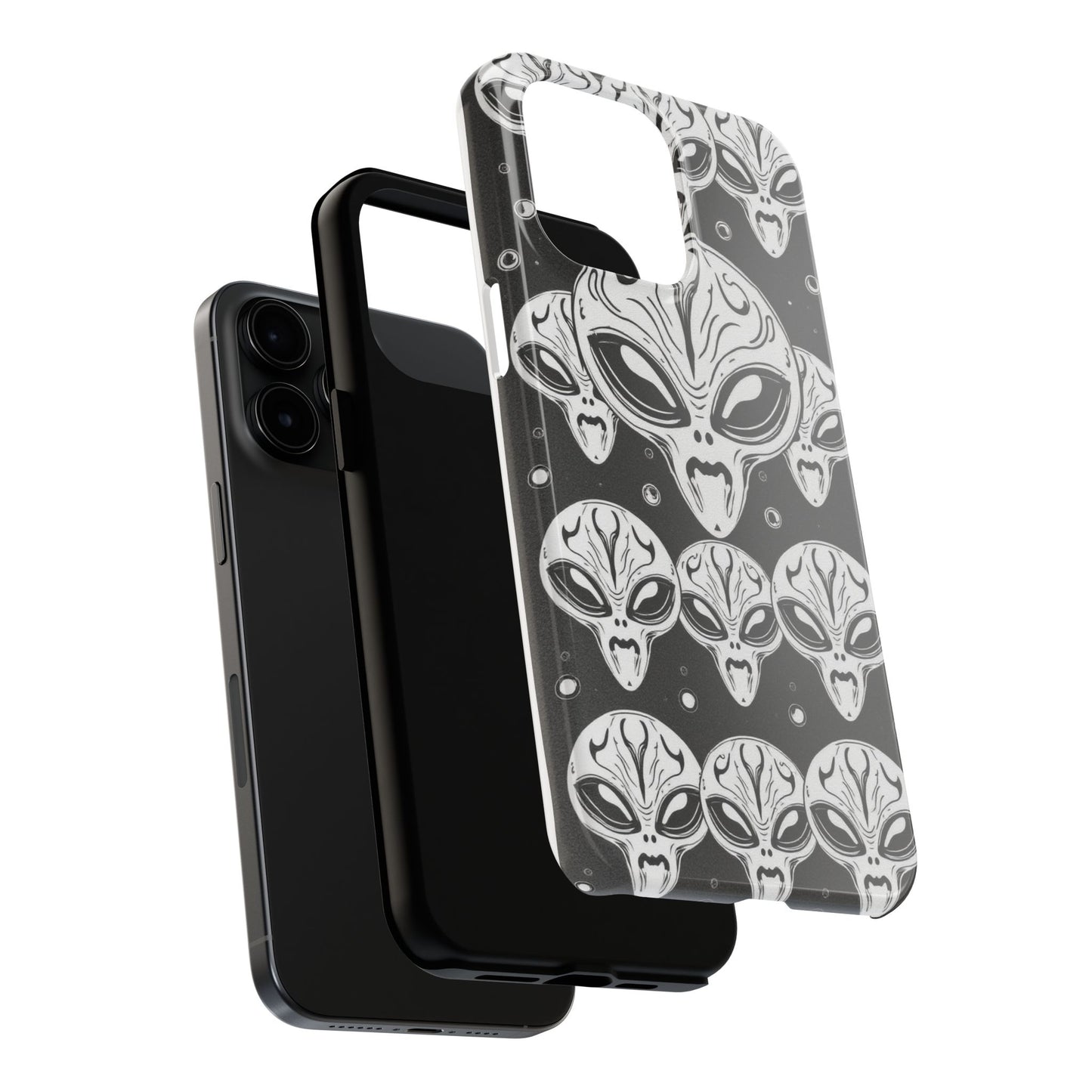 Alien Pattern Tough Phone Case - Durable Protection with Out-of-This-World Design