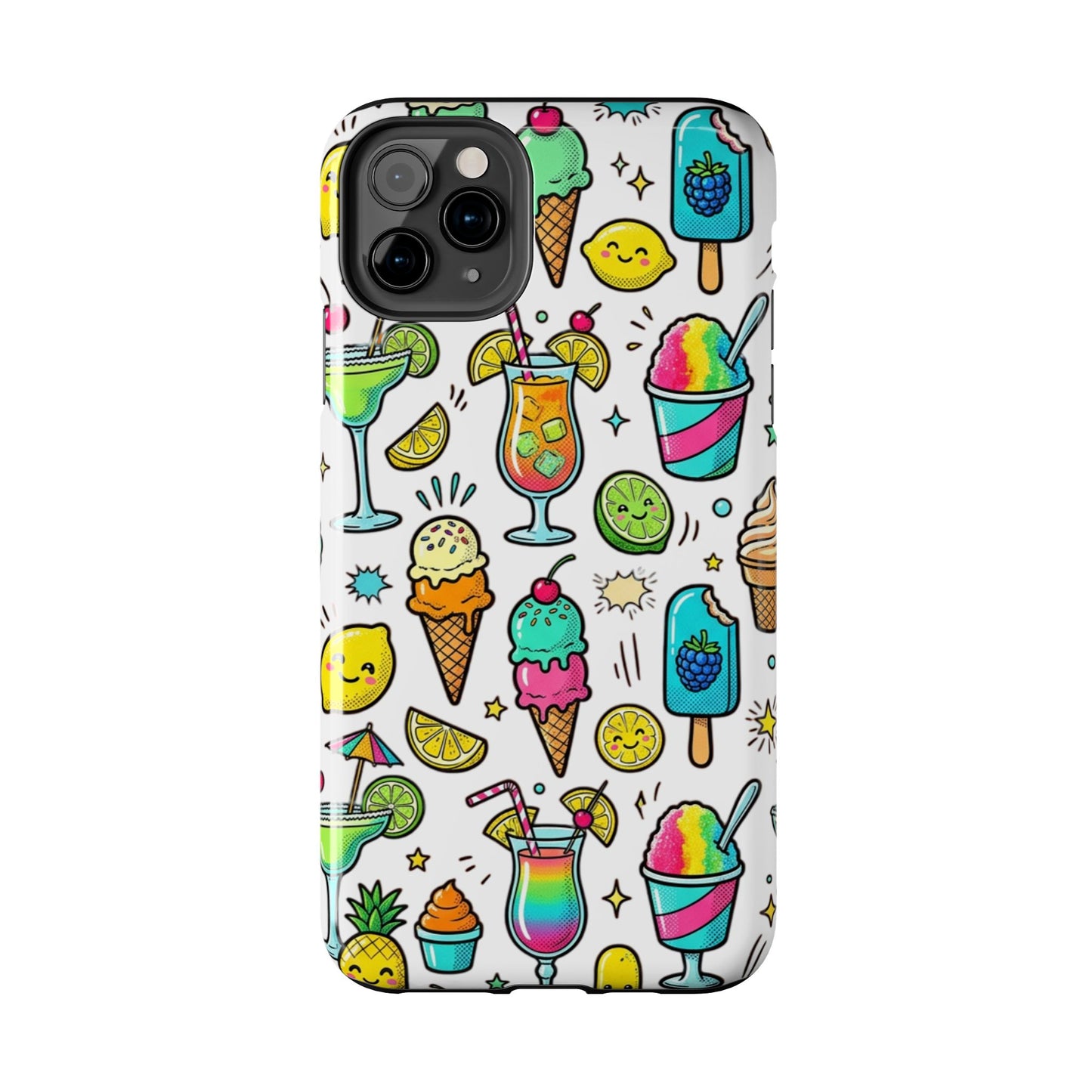 Tough Phone Case — Summer Ice Cream & Cocktails Pattern