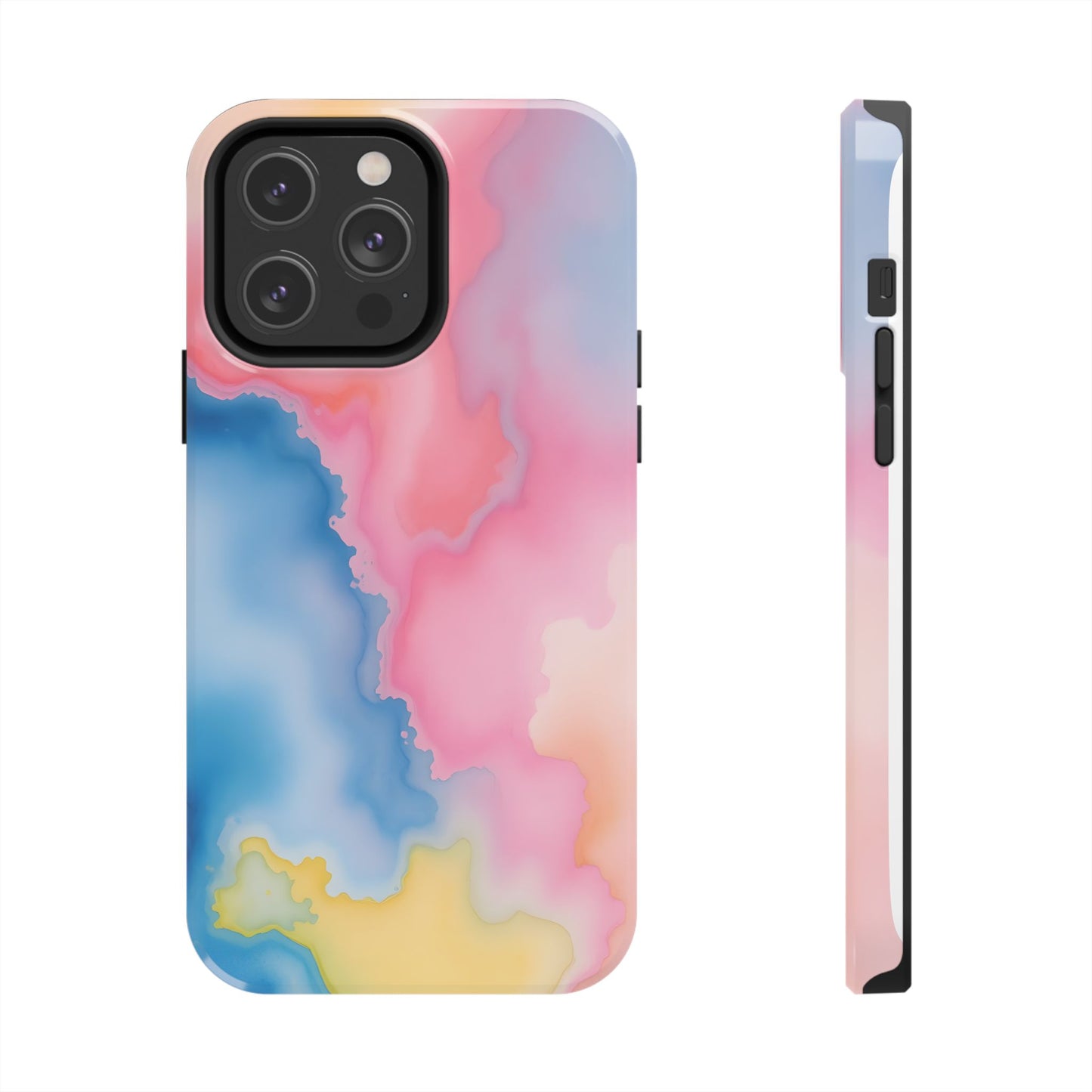 Painted Watercolor Tough Phone Case - Durable Protection with Artistic Vibes - for iPhone