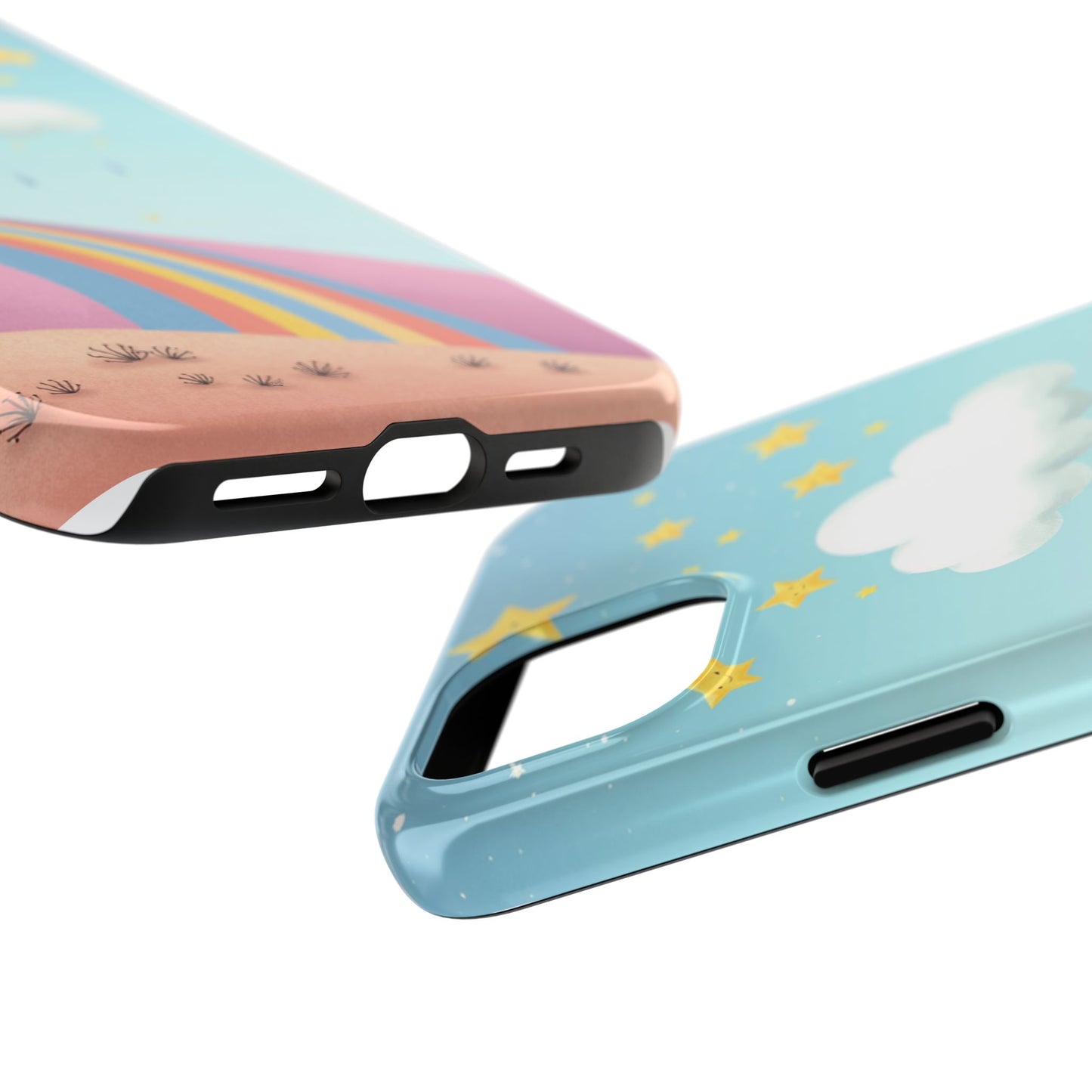 Colorful Rainbow Phone Case - Durable Tough Design for Adventurers
