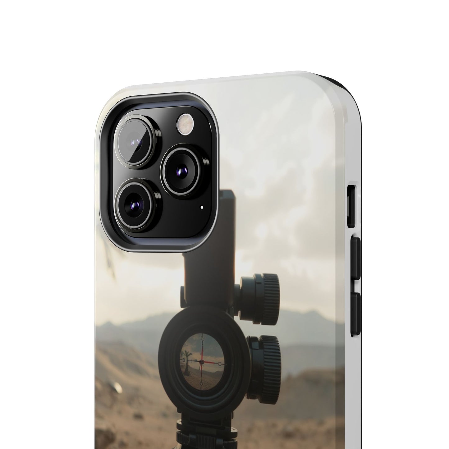 Tough Phone Case with Sniper Scope Design - Durable & Stylish Protection for Outdoors Enthusiasts