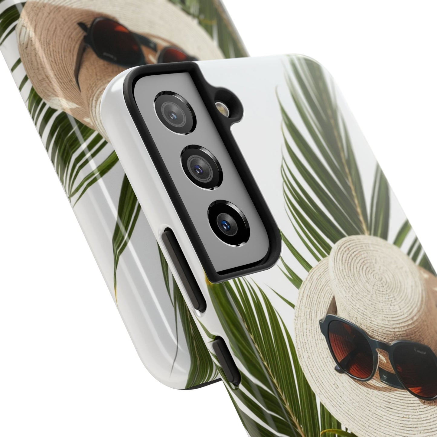 Tropical Phone Case - Summer Vibes with Hat & Sunglasses Design