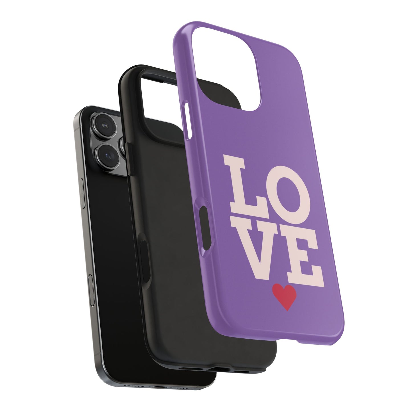 Purple Love Phone Case - Durable & Stylish Tough Case - for iPhone
