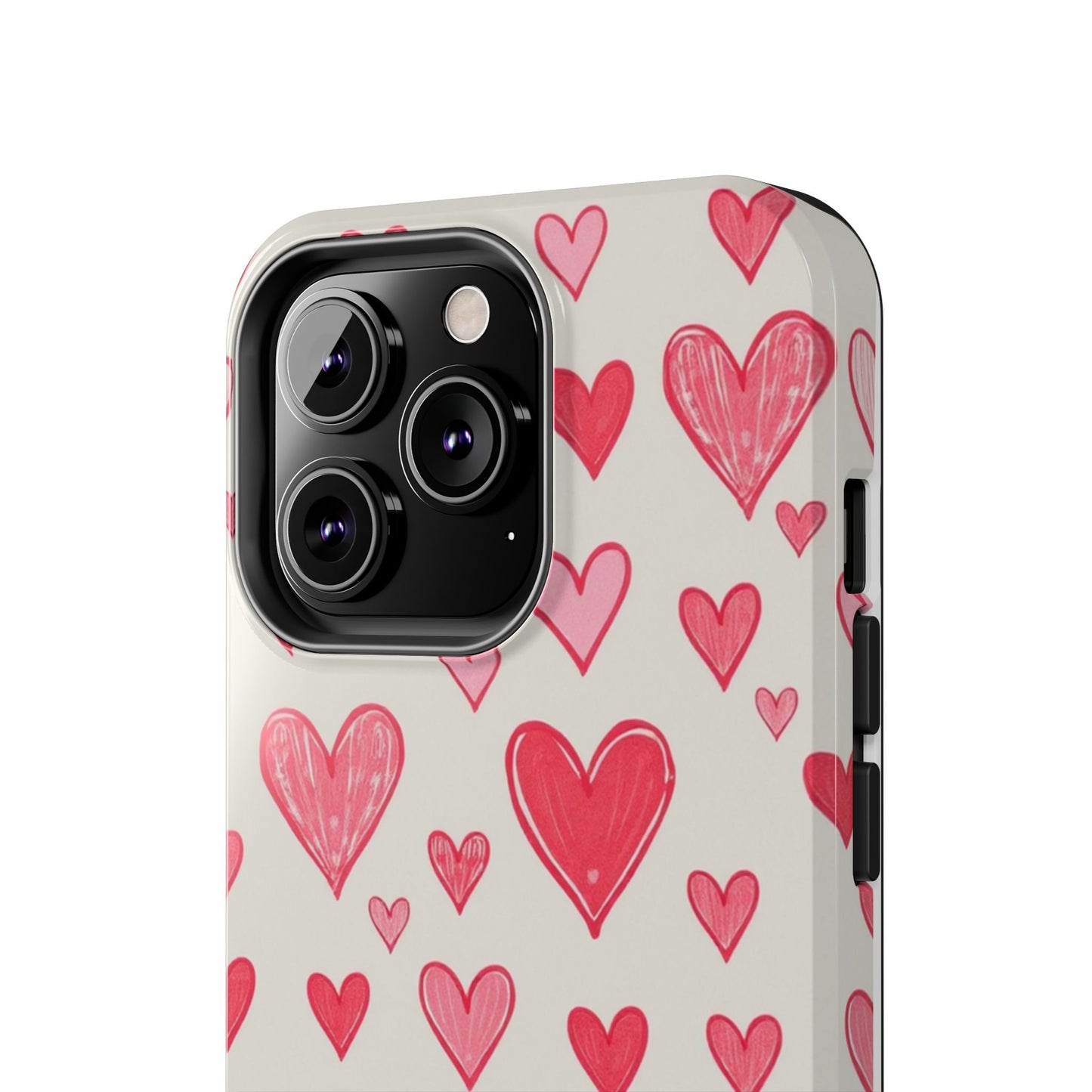 Heart Pattern Tough Phone Case - Cute and Stylish Protection