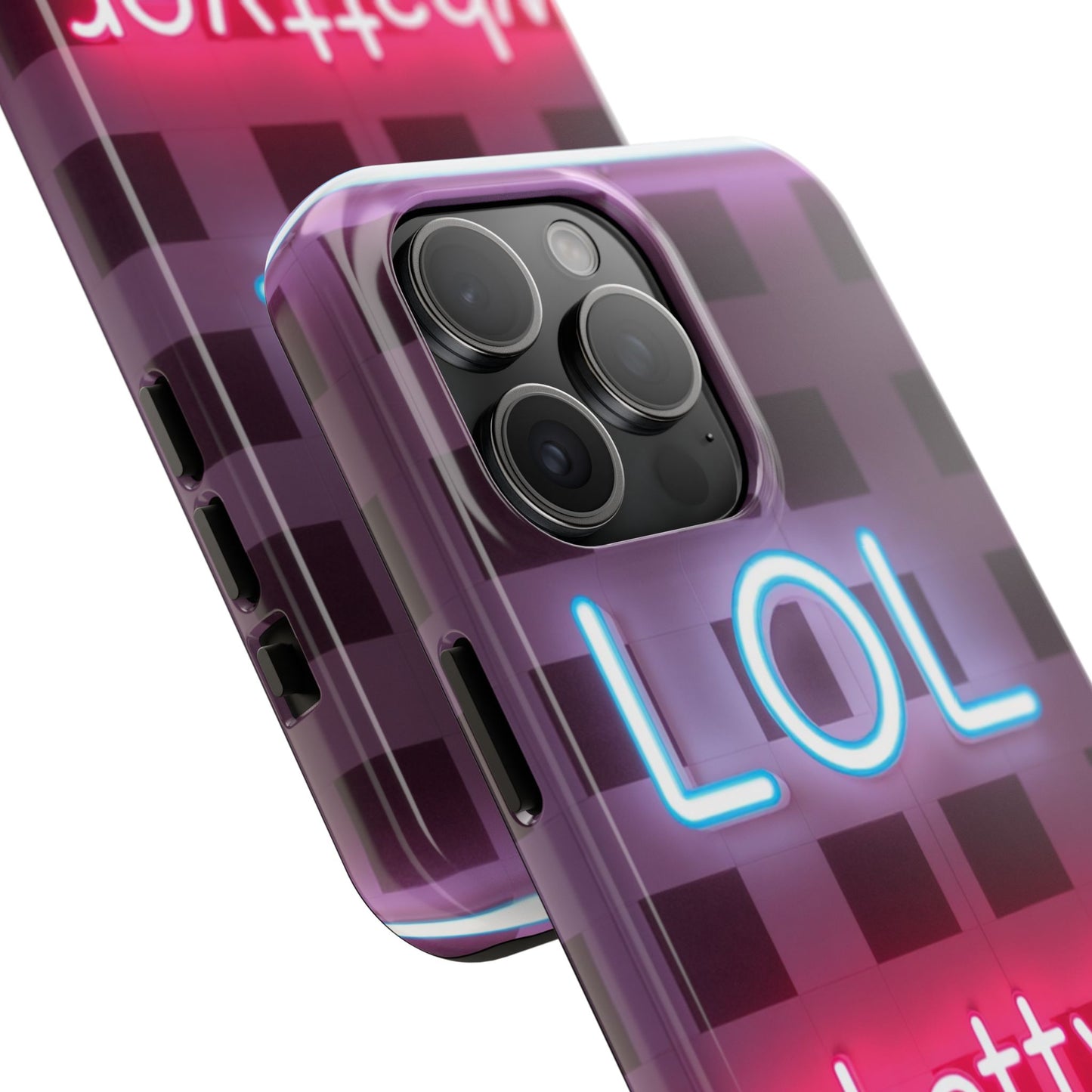Neon Vibe Tough Phone Case - 'LOL Whatevr' Design for Trendsetters