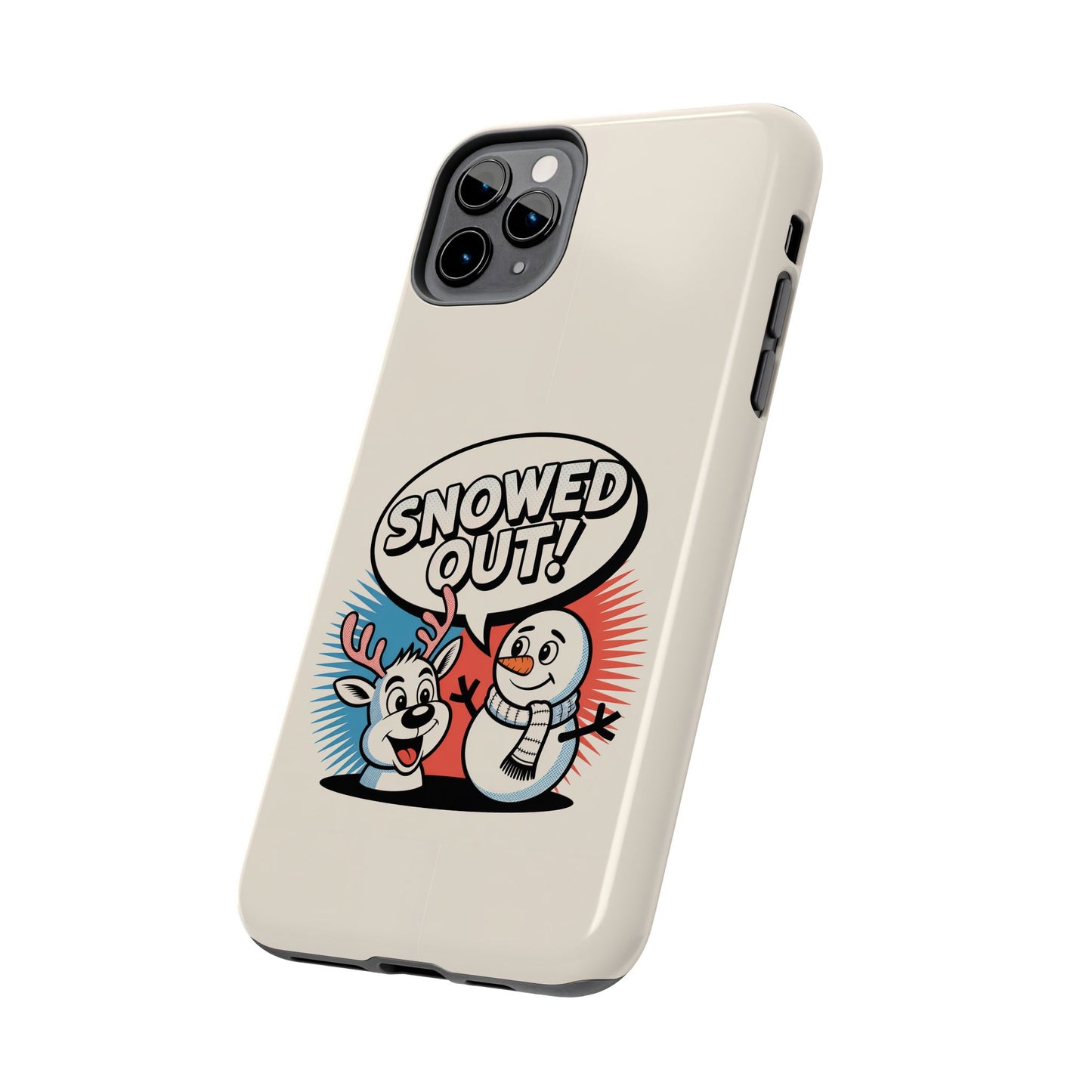 Snowman & Reindeer Tough Phone Case - Snowed Out Holiday Design