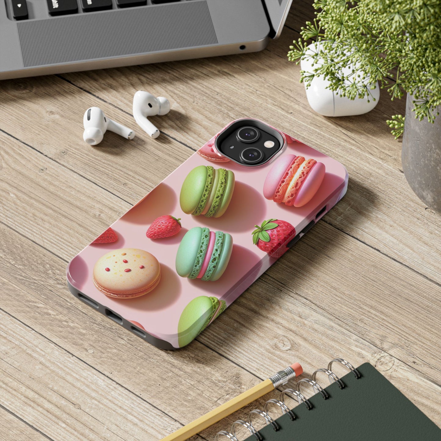 Macaron-Inspired Tough Phone Cases - Colorful Sweet Design - for iPhone