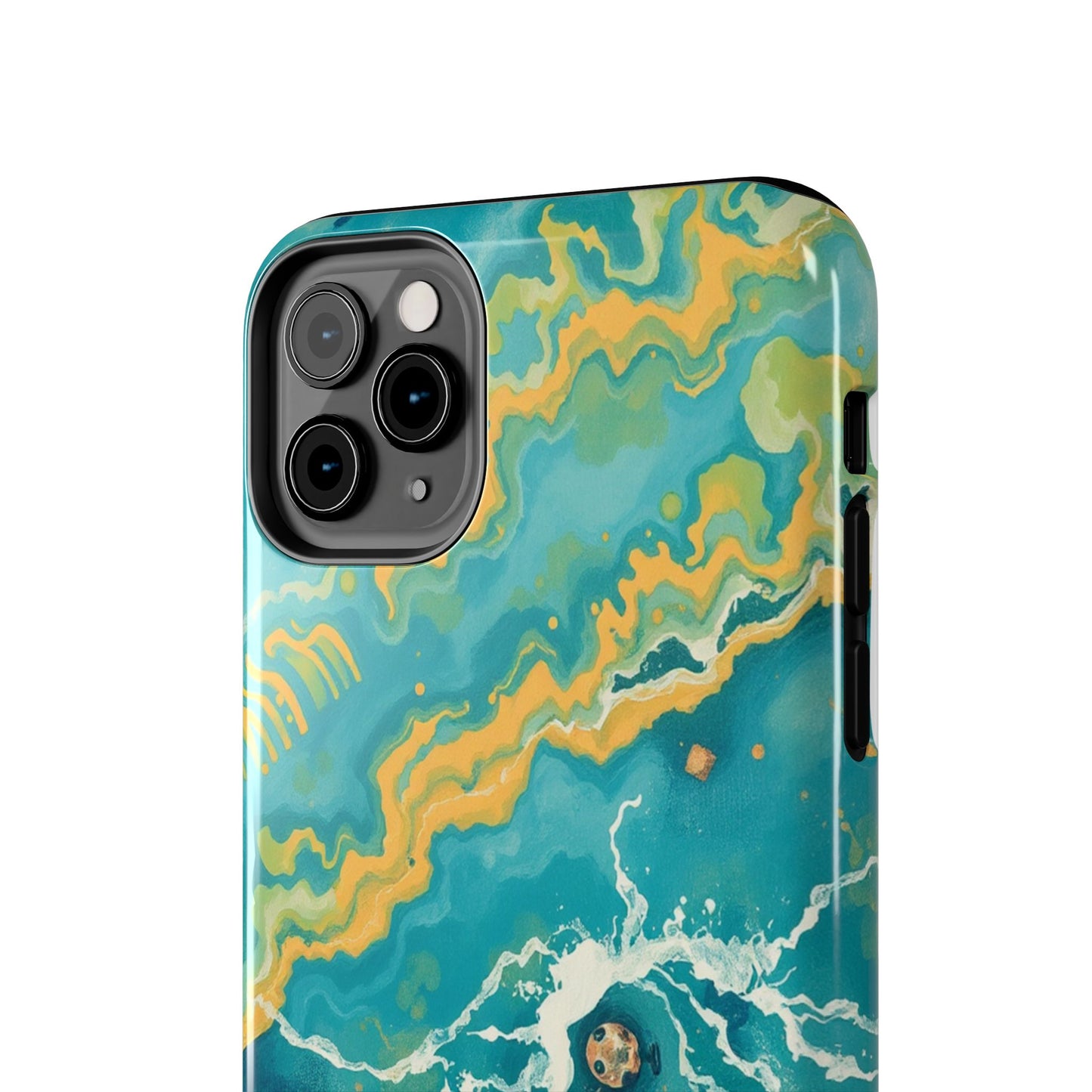 Ocean Wave Tough Phone Case – Durable Protection with Abstract Art Design