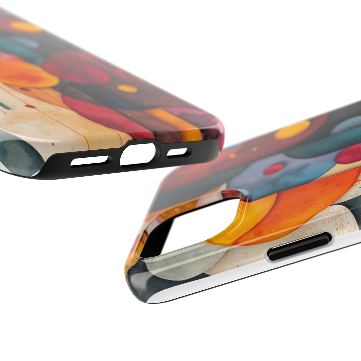 Artistic Tough Phone Cases - Colorful Abstract Design for Trendy Protection - for iPhone