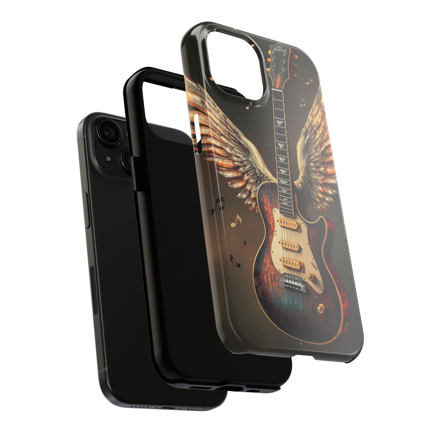 Inspirational Guitar Wing Phone Case - Tough Protection for Music Lovers